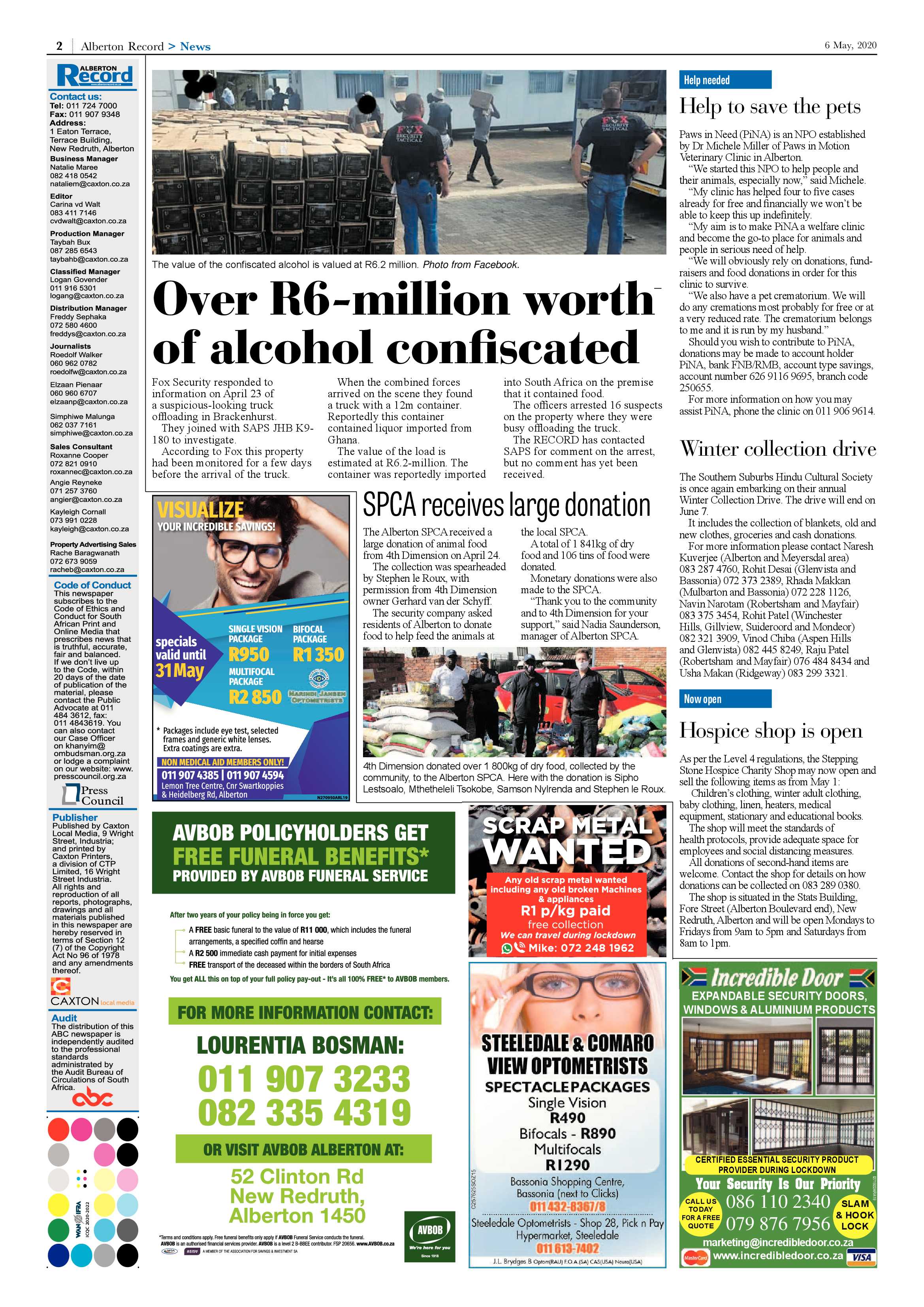 Alberton Record 06 May 2020 page 2
