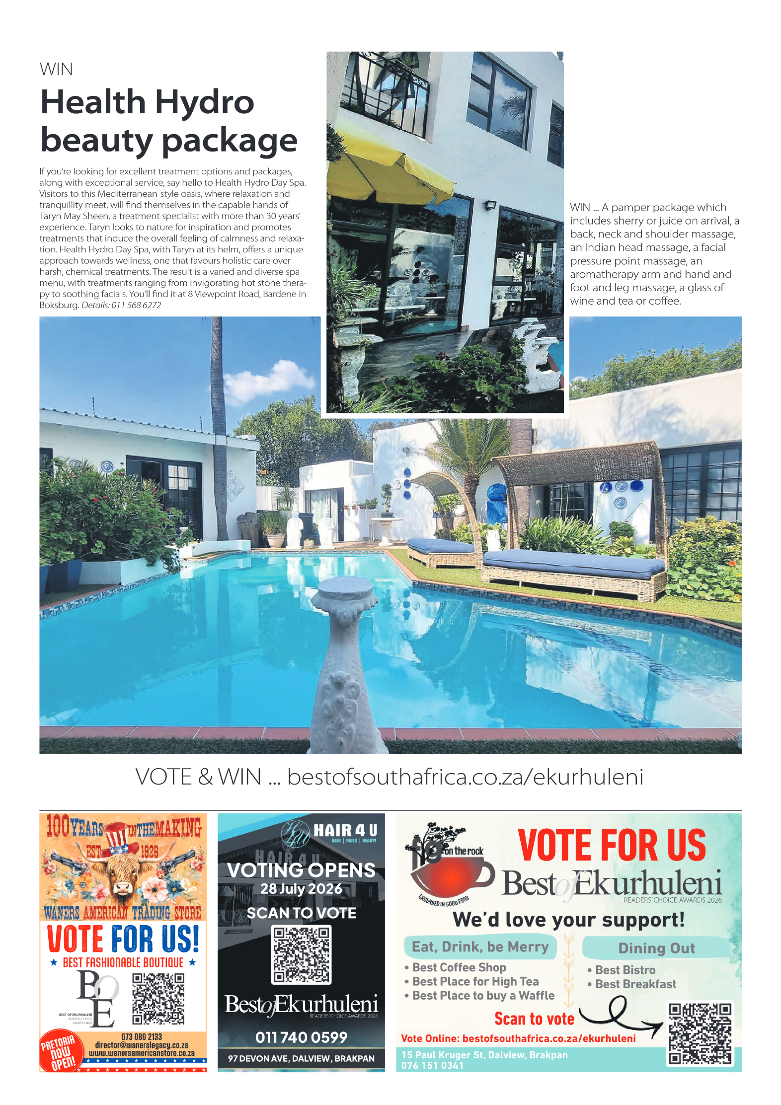 Best of Ekurhuleni Readers Choice Awards 2026 page 11
