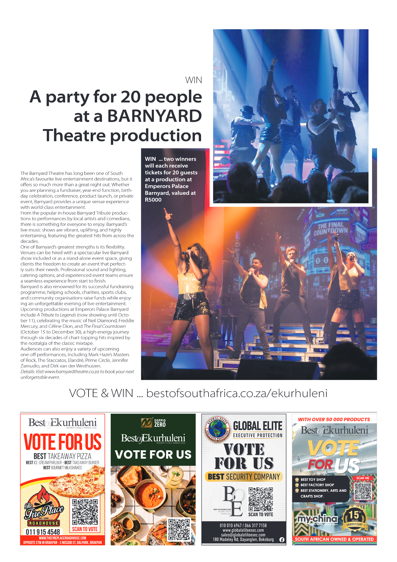 Best of Ekurhuleni Readers Choice Awards 2026 page 9