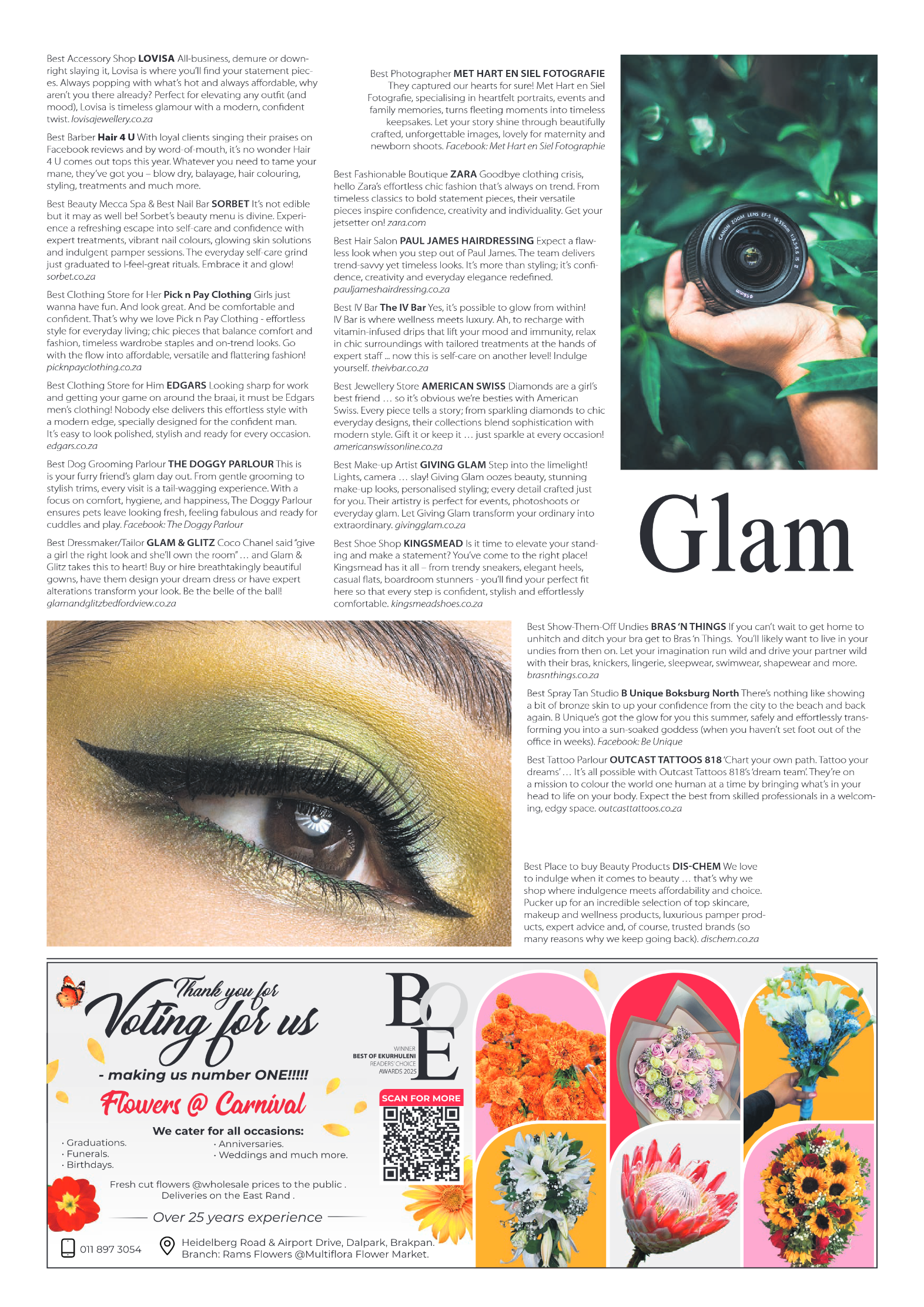Best of Joburg Readers Choice Awards 2025 page 10