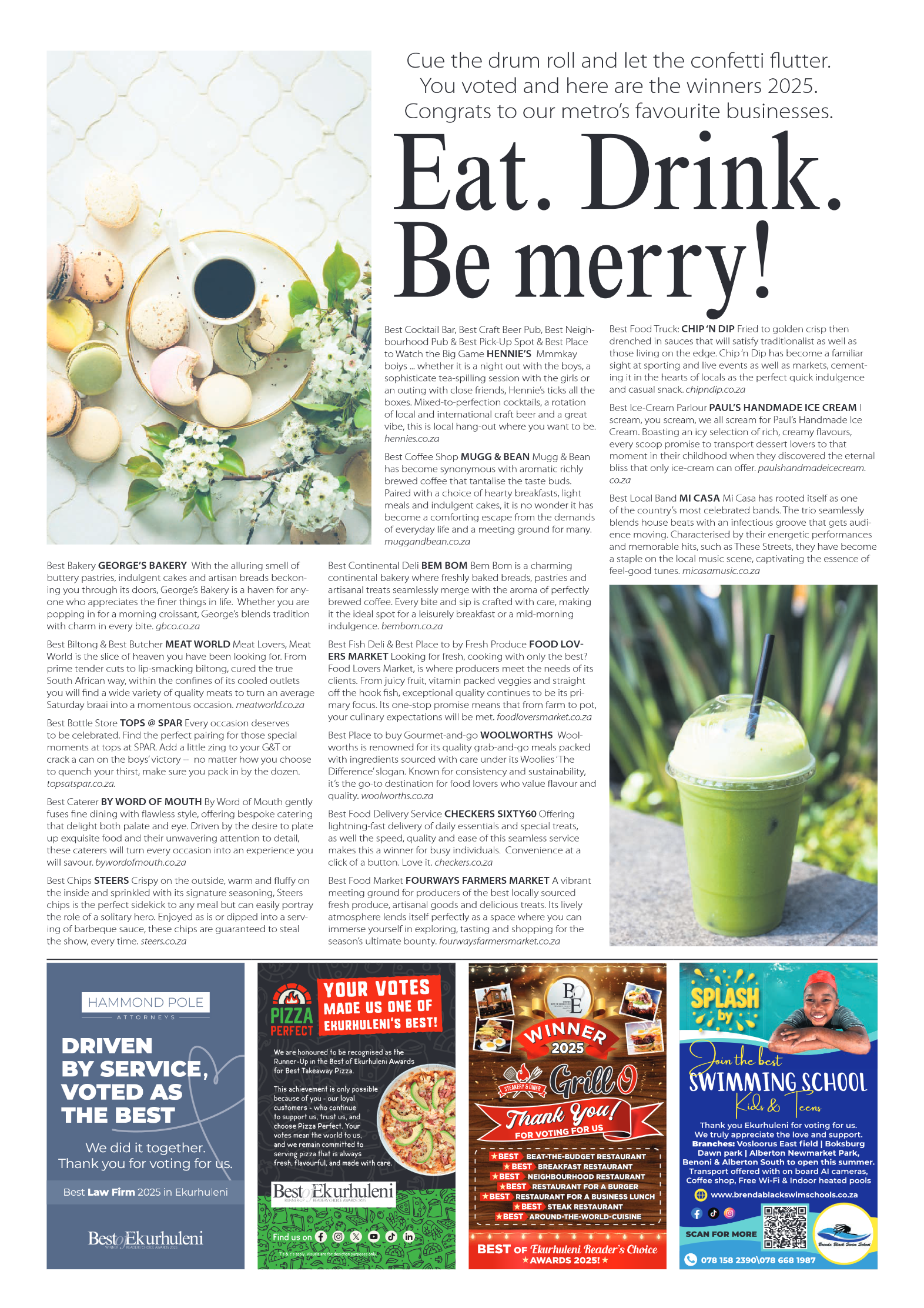 Best of Joburg Readers Choice Awards 2025 page 2