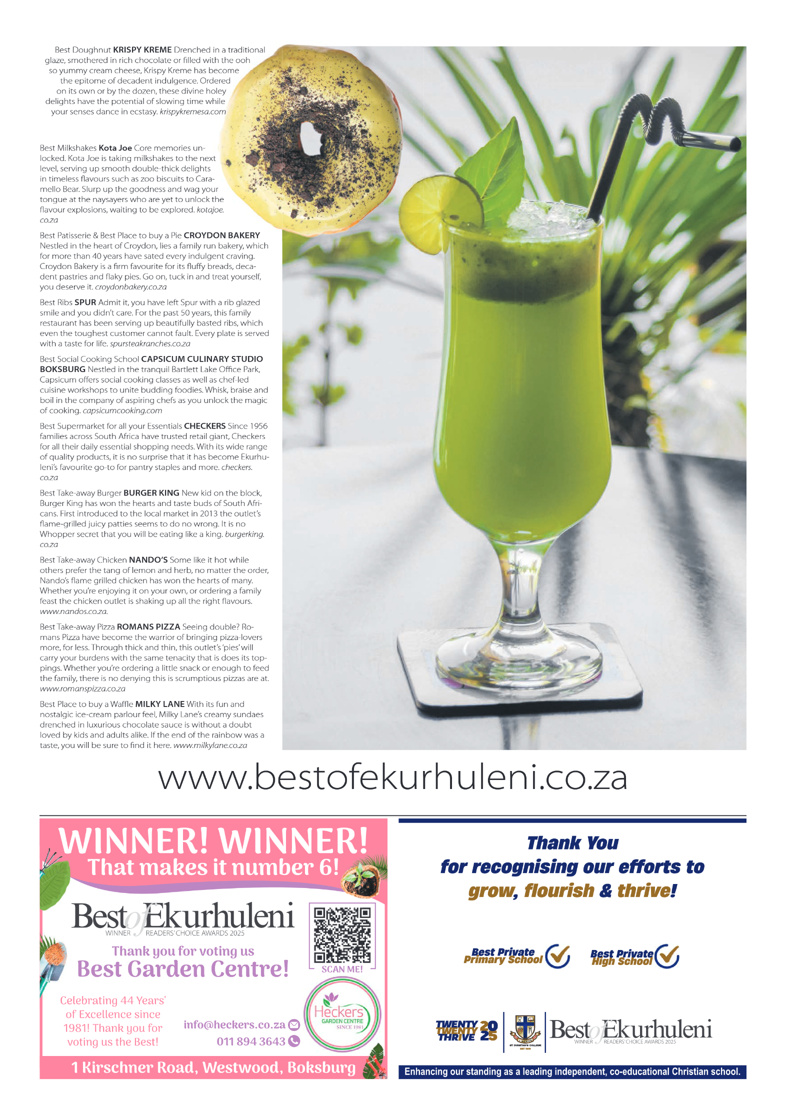 Best of Joburg Readers Choice Awards 2025 page 3