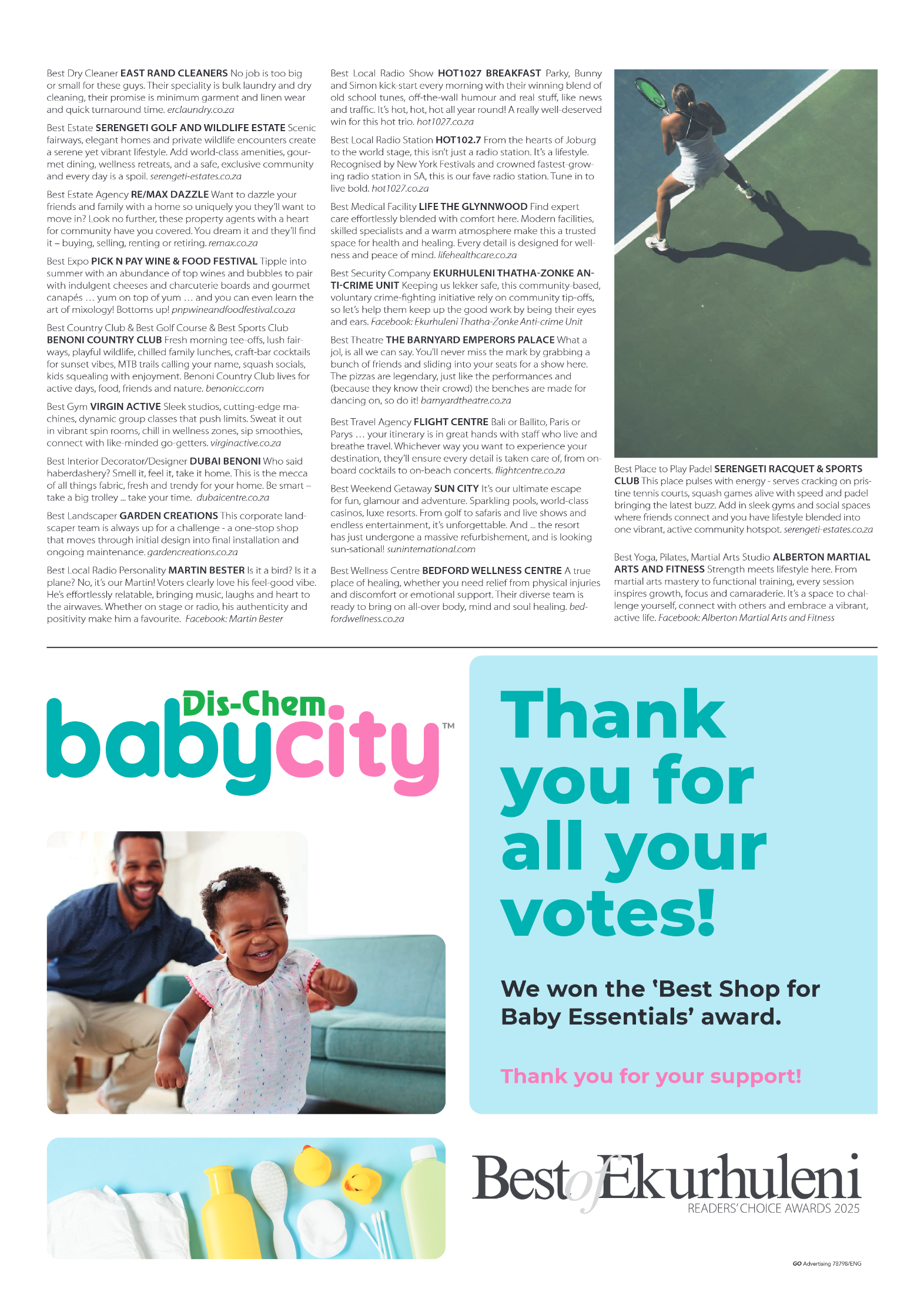 Best of Joburg Readers Choice Awards 2025 page 7