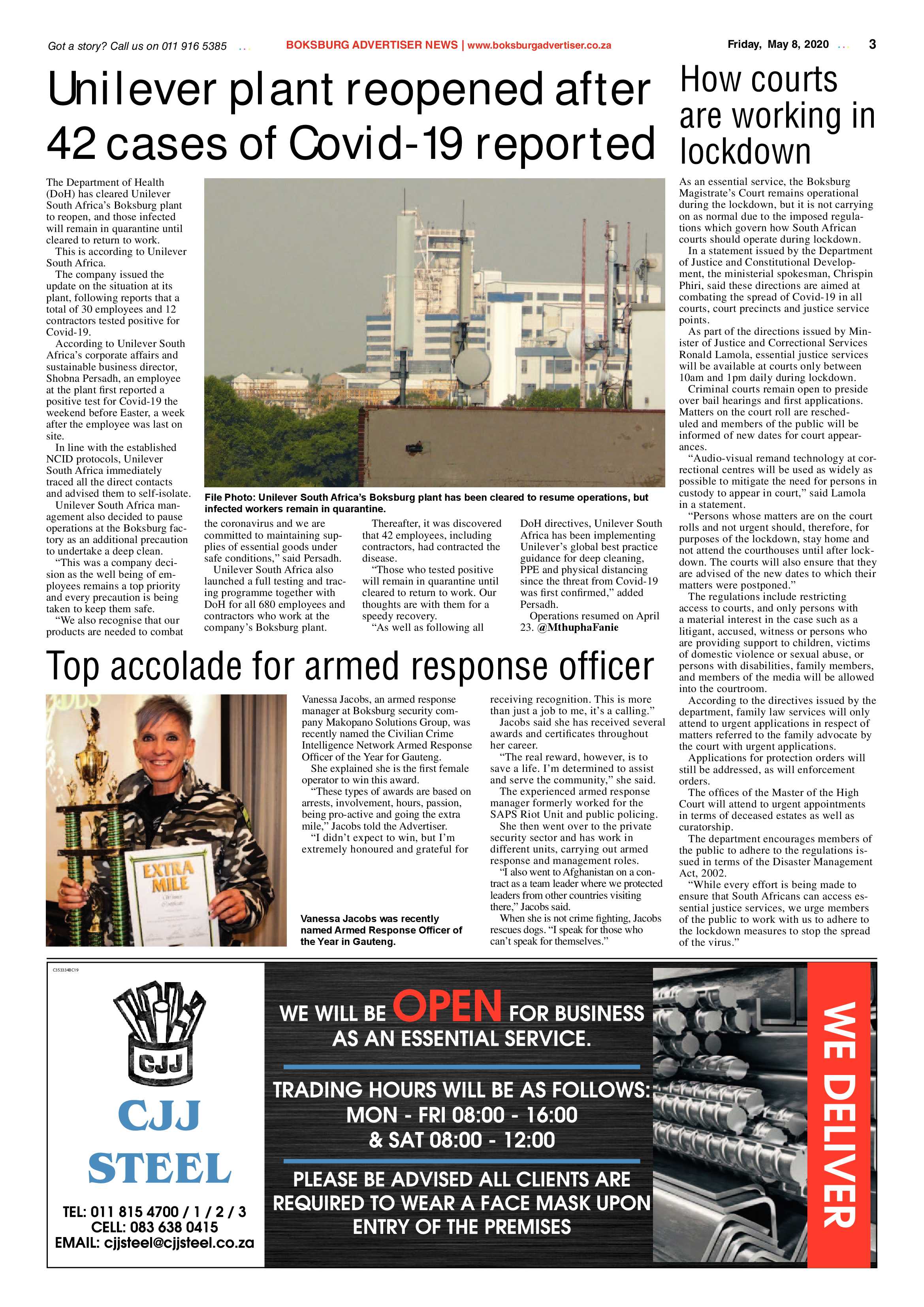 Boksburg Advertiser 05 May 2020 page 3