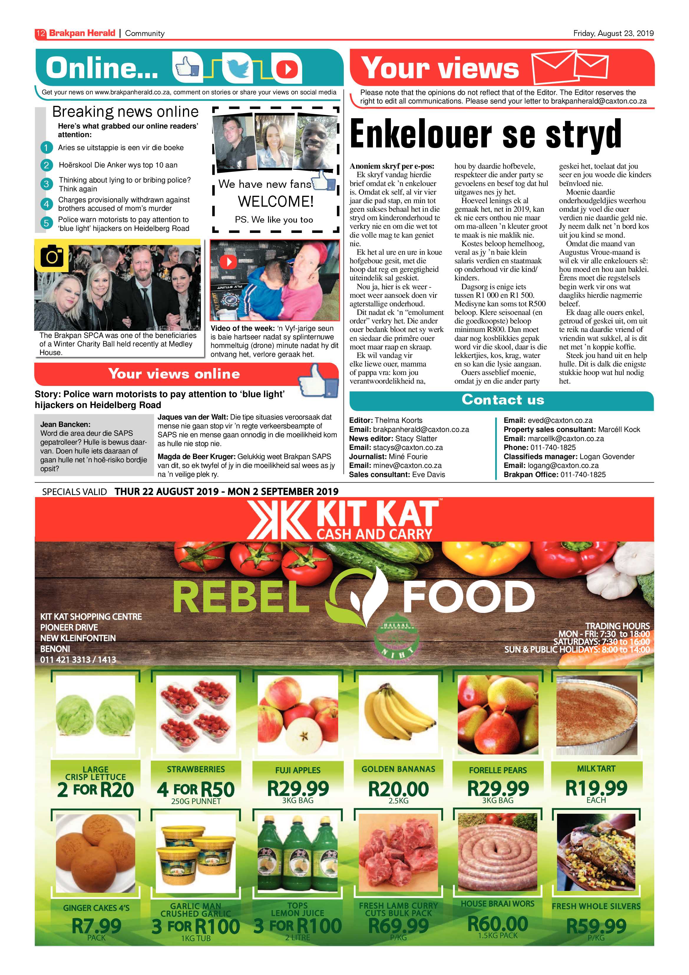 Brakpan Herald 23 August 2019 page 12