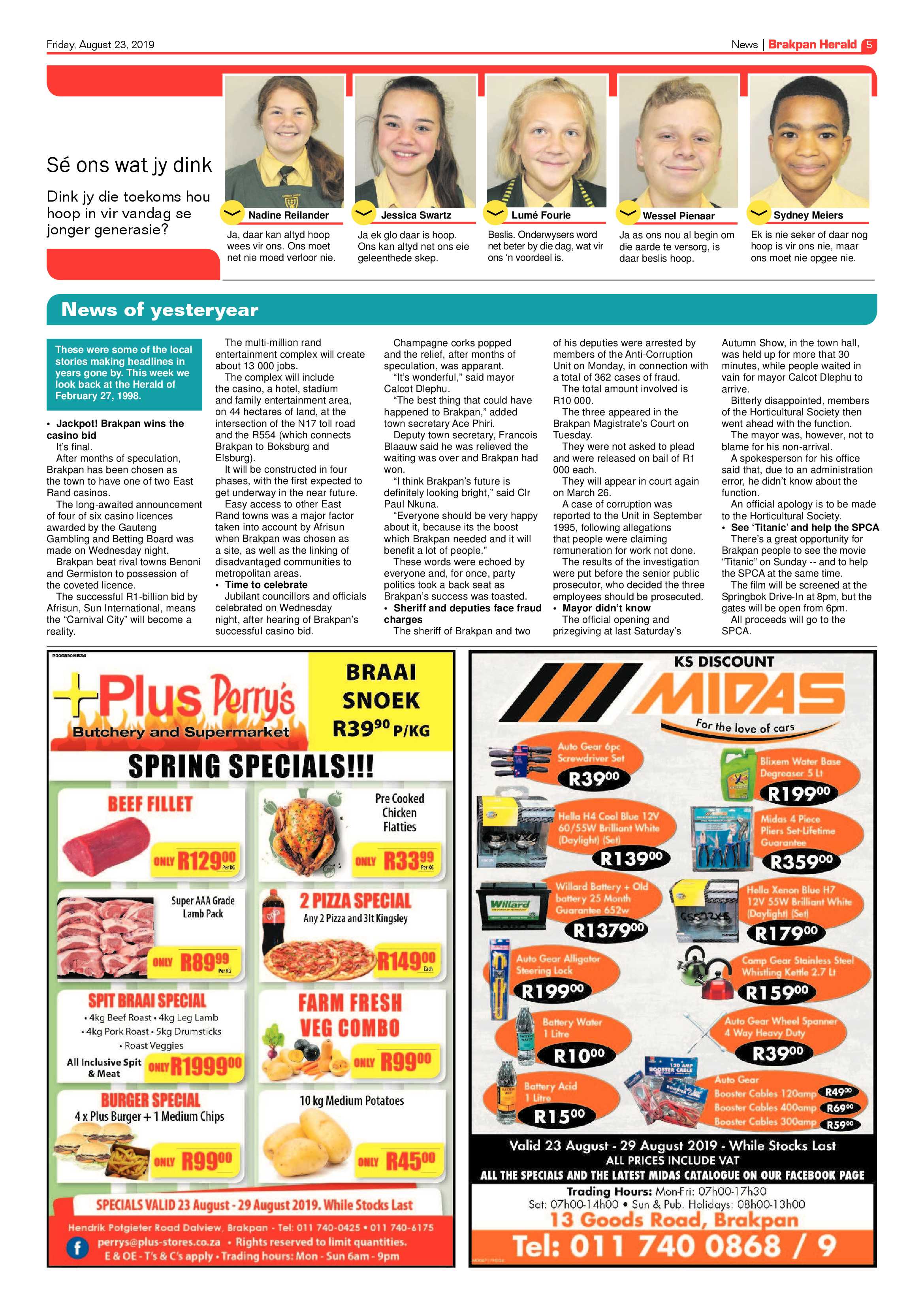 Brakpan Herald 23 August 2019 page 5
