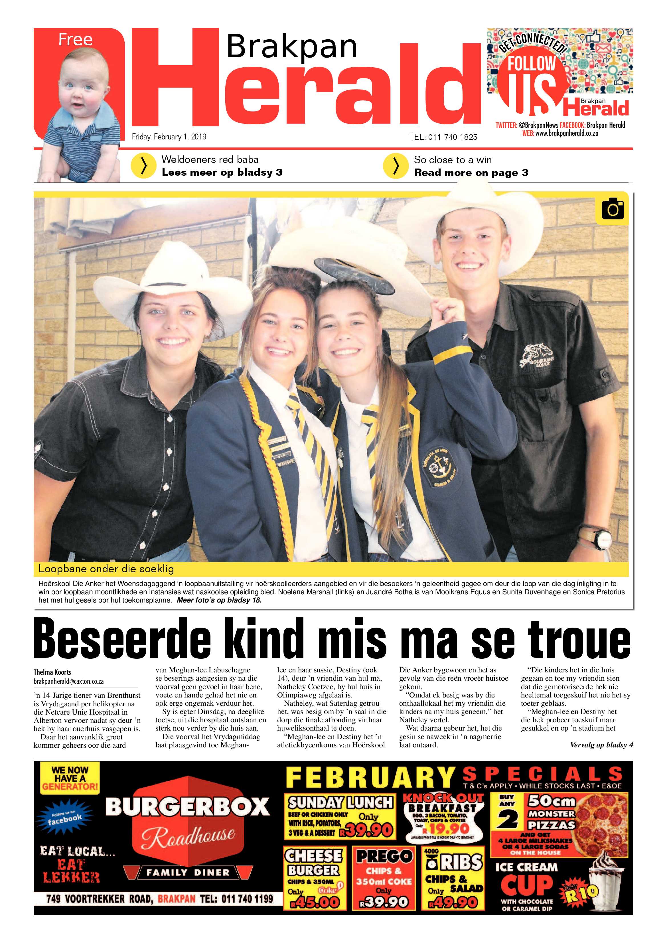 Brakpan Herald 01 February 2019 page 1