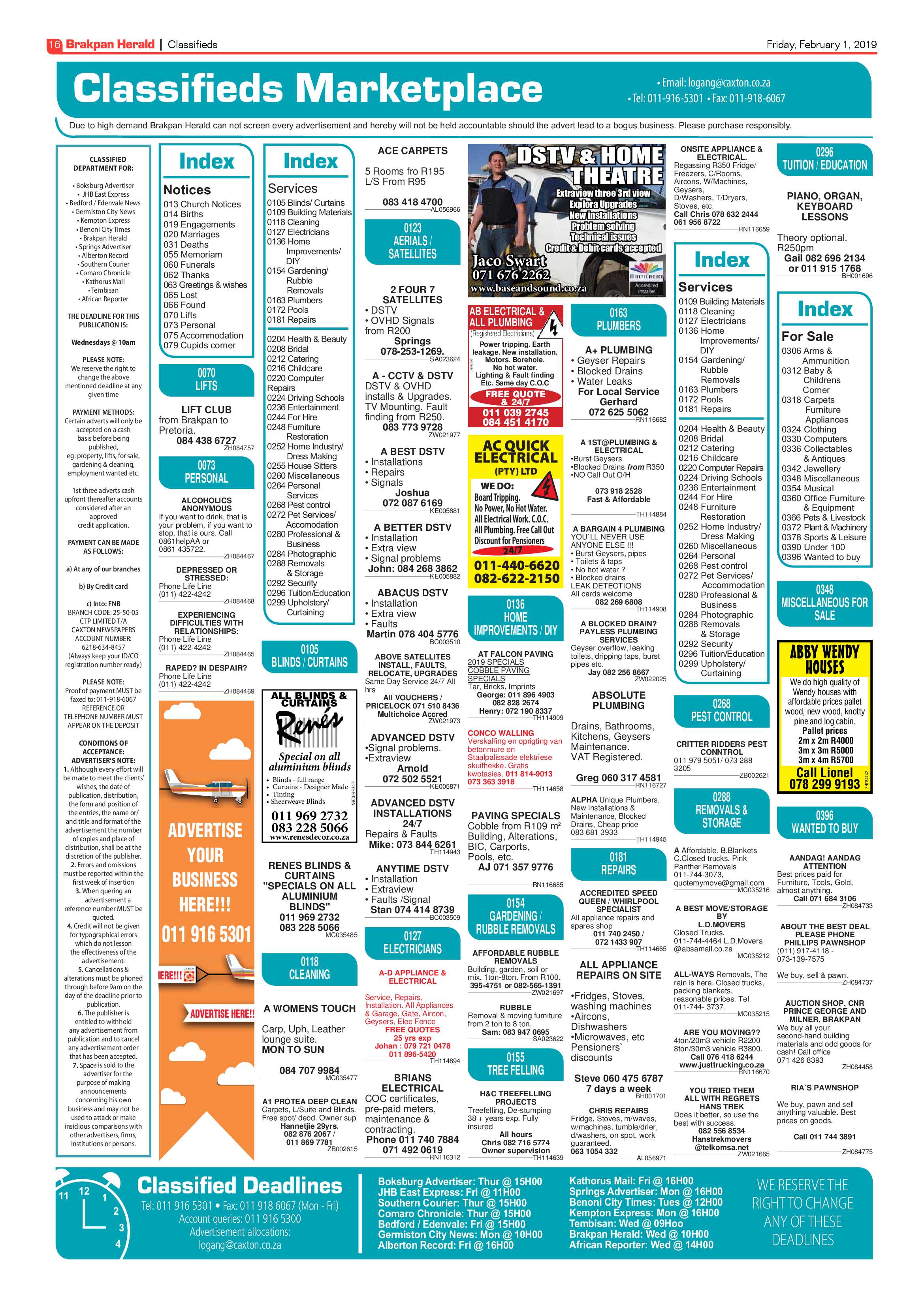 Brakpan Herald 01 February 2019 page 16