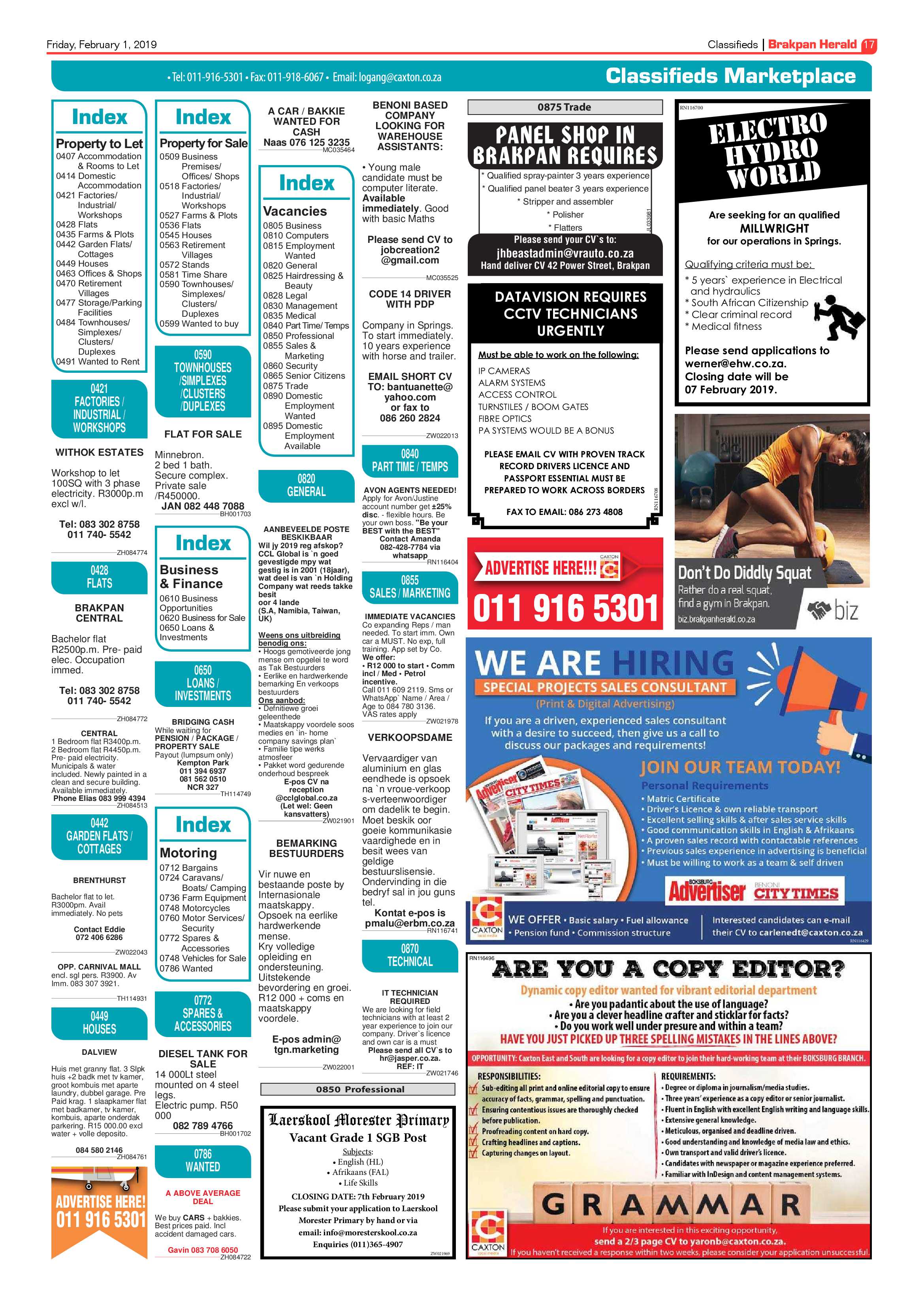 Brakpan Herald 01 February 2019 page 17