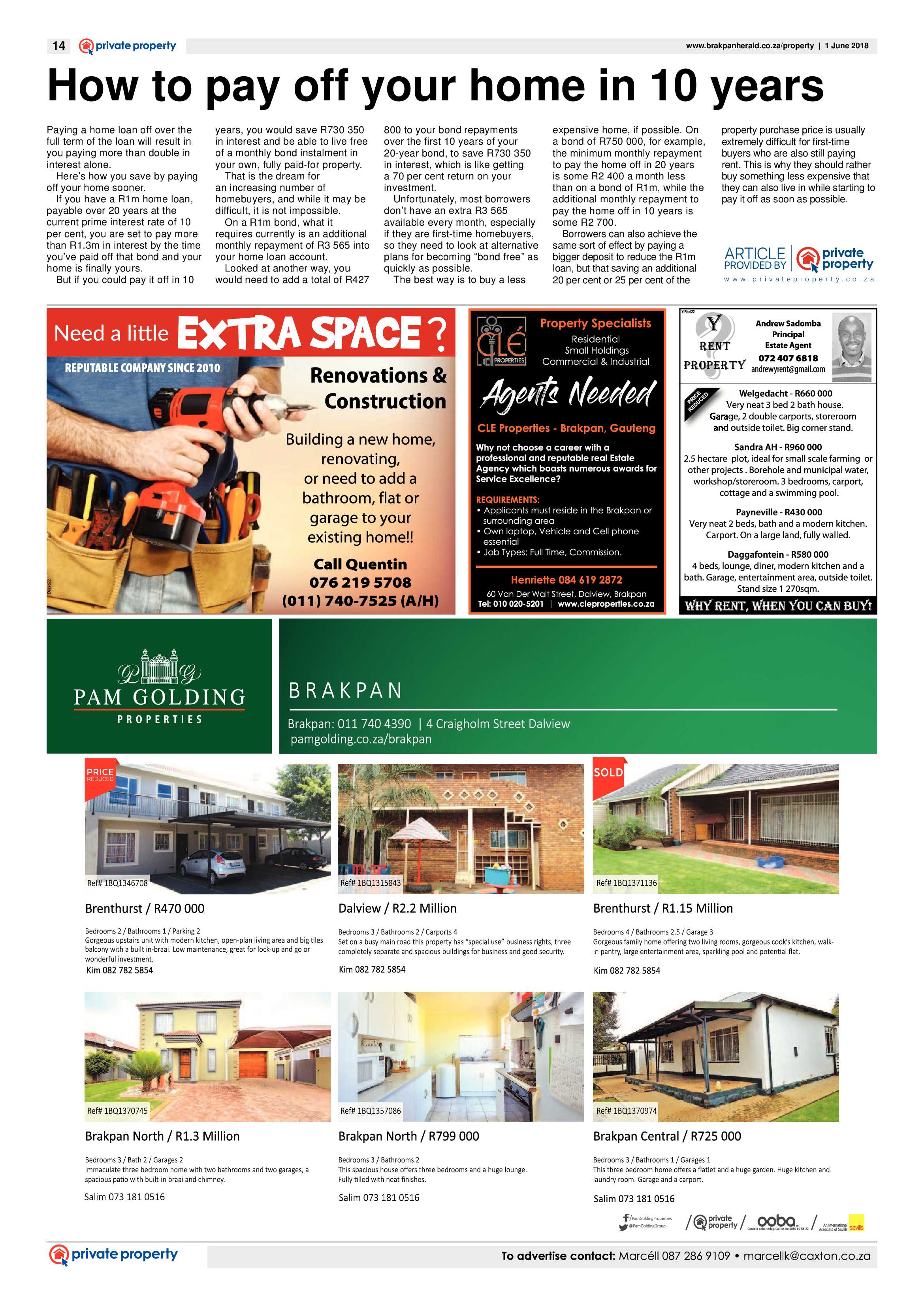Brakpan Herald 01 June 2018 page 14