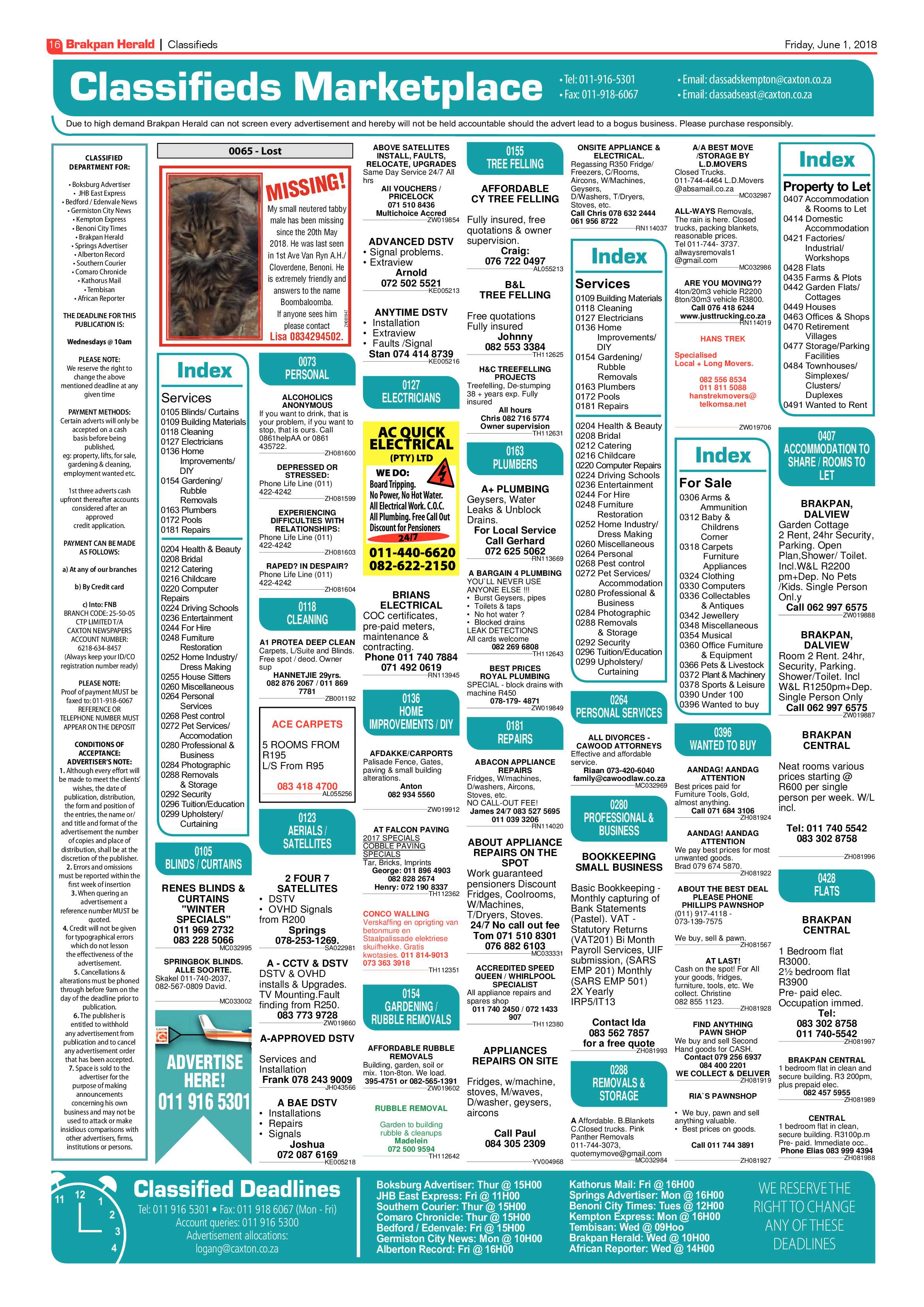 Brakpan Herald 01 June 2018 page 16
