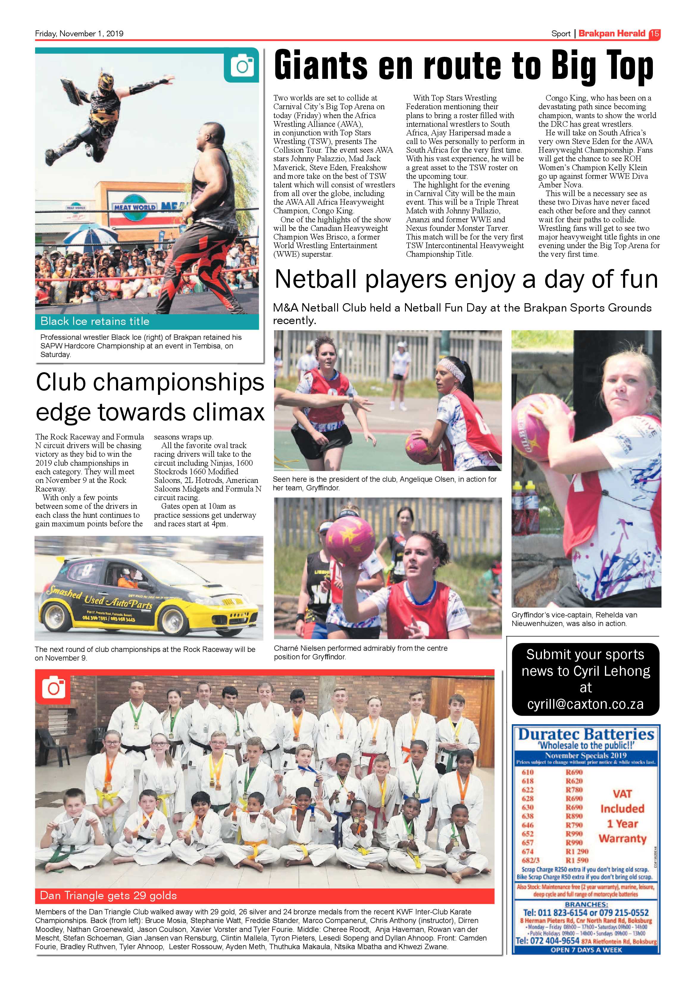 Brakpan Herald 01 November 2019 page 15