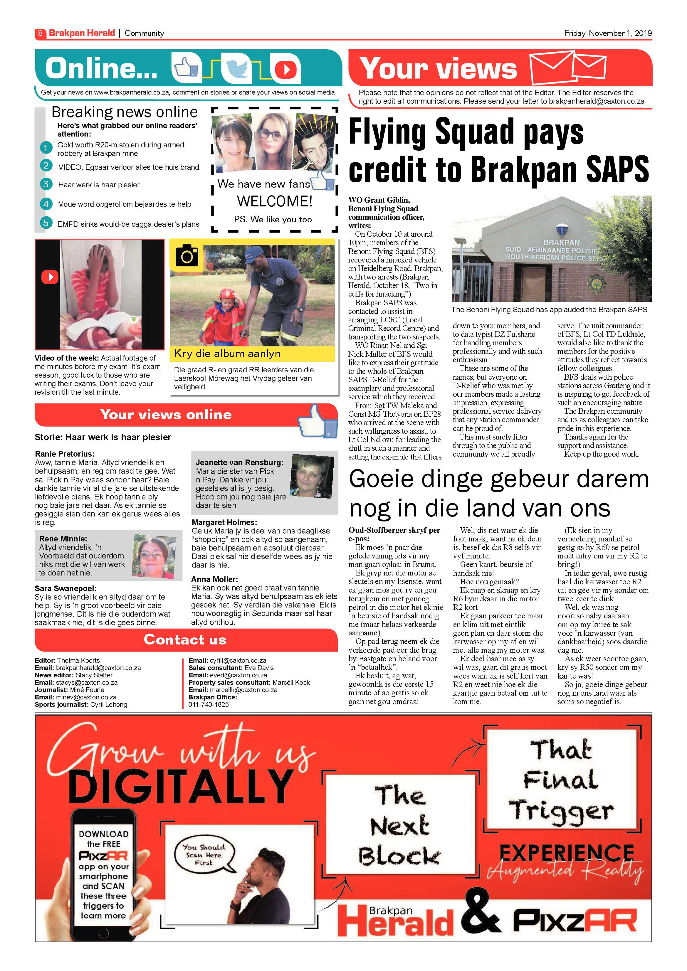 Brakpan Herald 01 November 2019 page 8