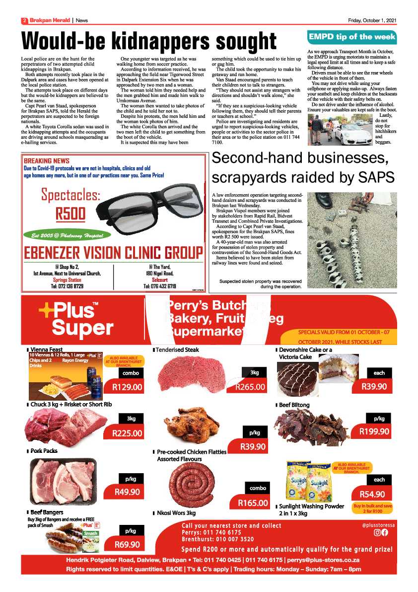 Brakpan Herald 01 October 2021 page 2