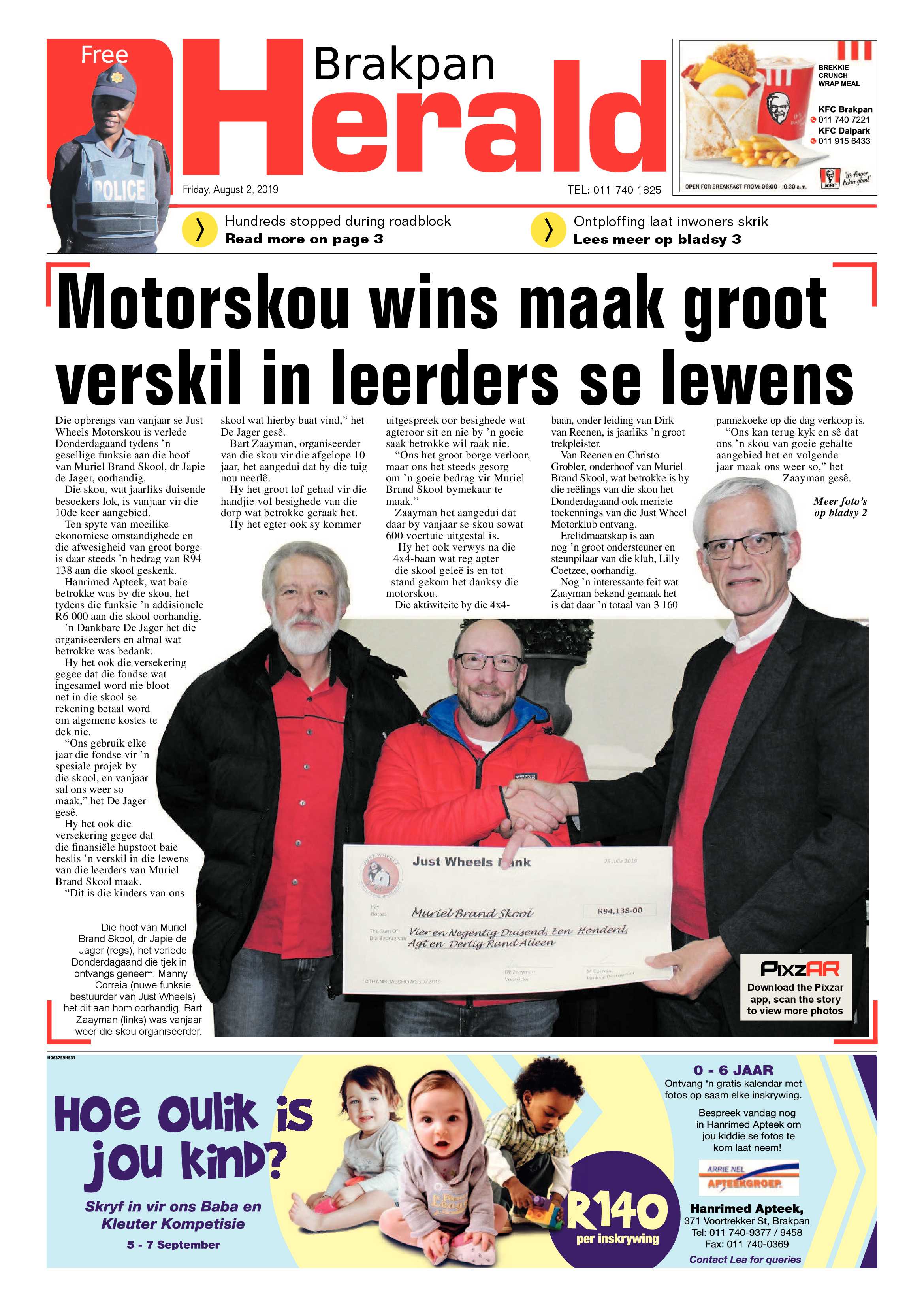 Brakpan Herald 02 August 2019 page 1