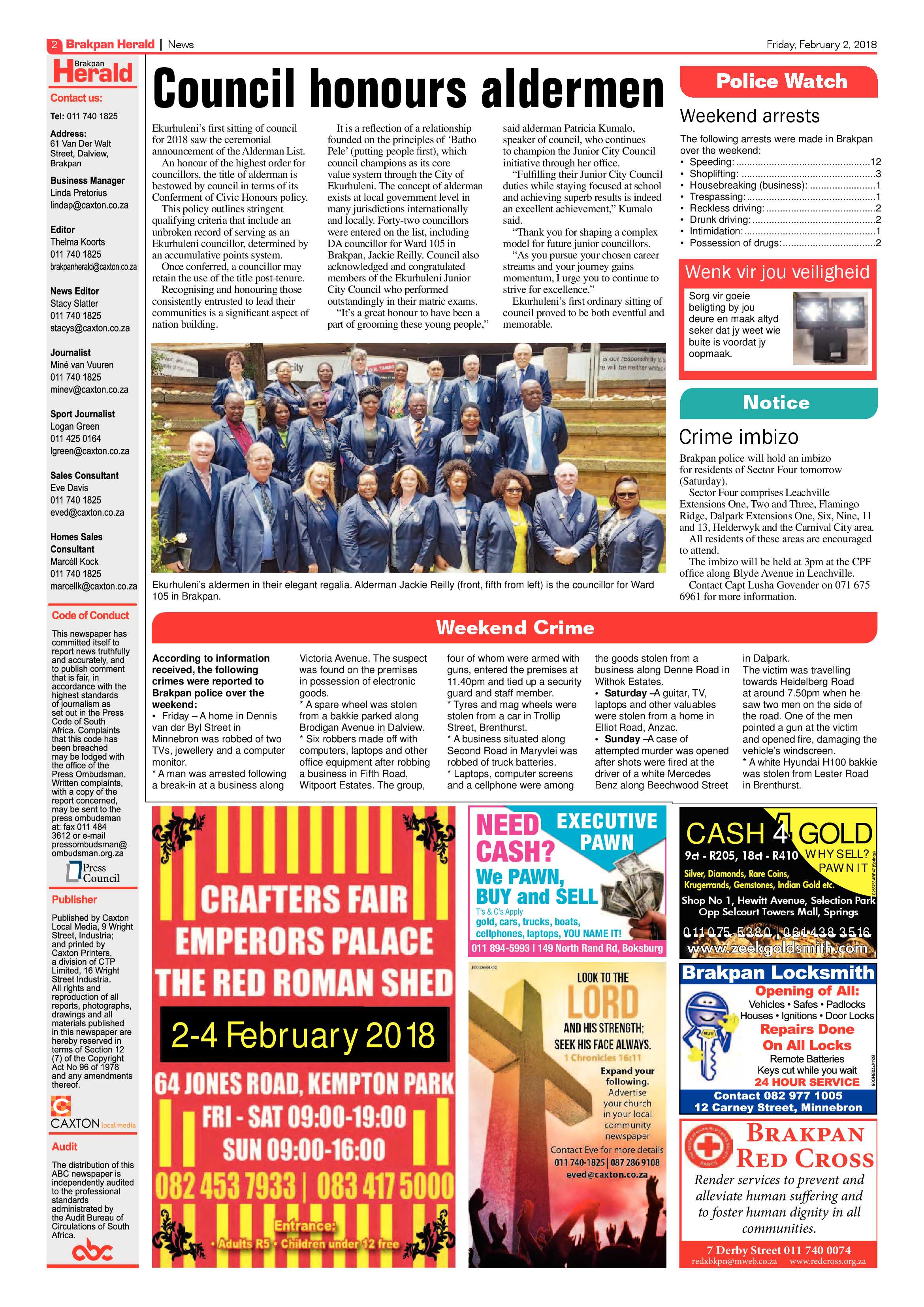 Brakpan Herald 02 February 2018 page 2