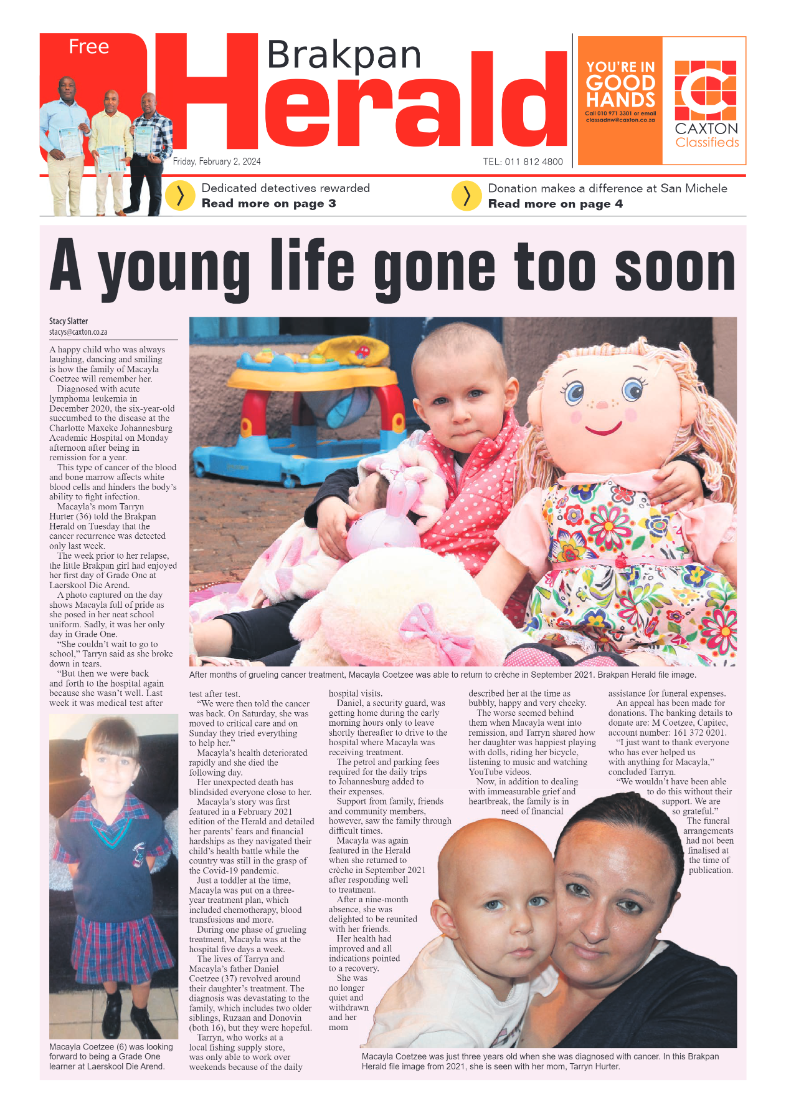 Brakpan Herald 02 February 2024 page 1