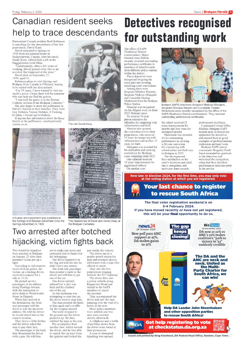 Brakpan Herald 02 February 2024 page 3