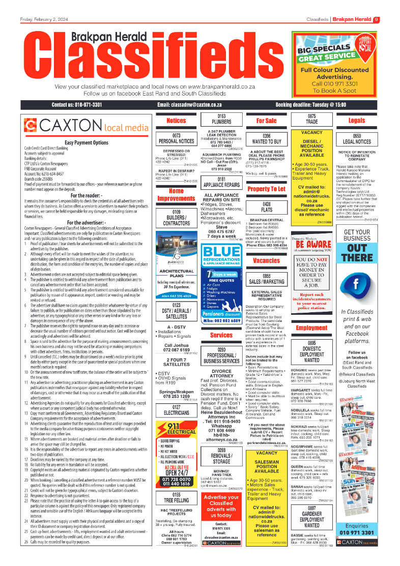 Brakpan Herald 02 February 2024 page 9