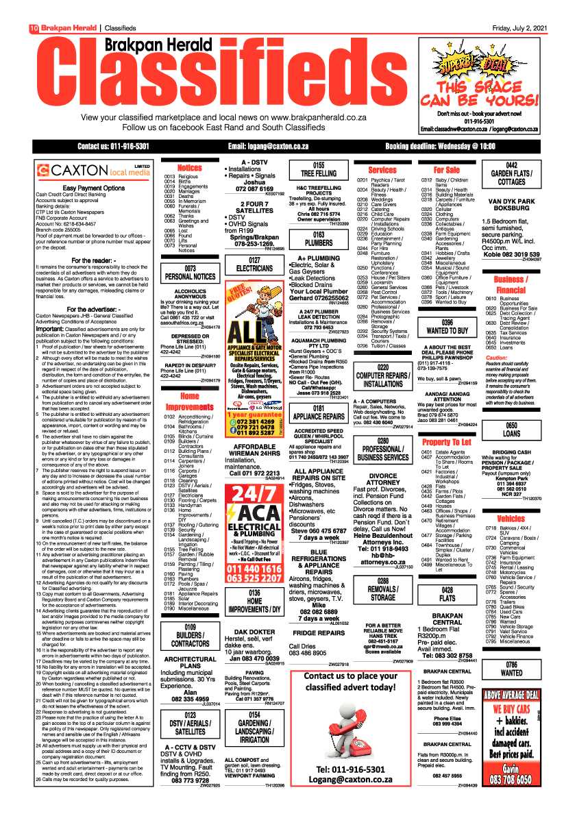 Brakpan Herald 02 July 2021 page 10