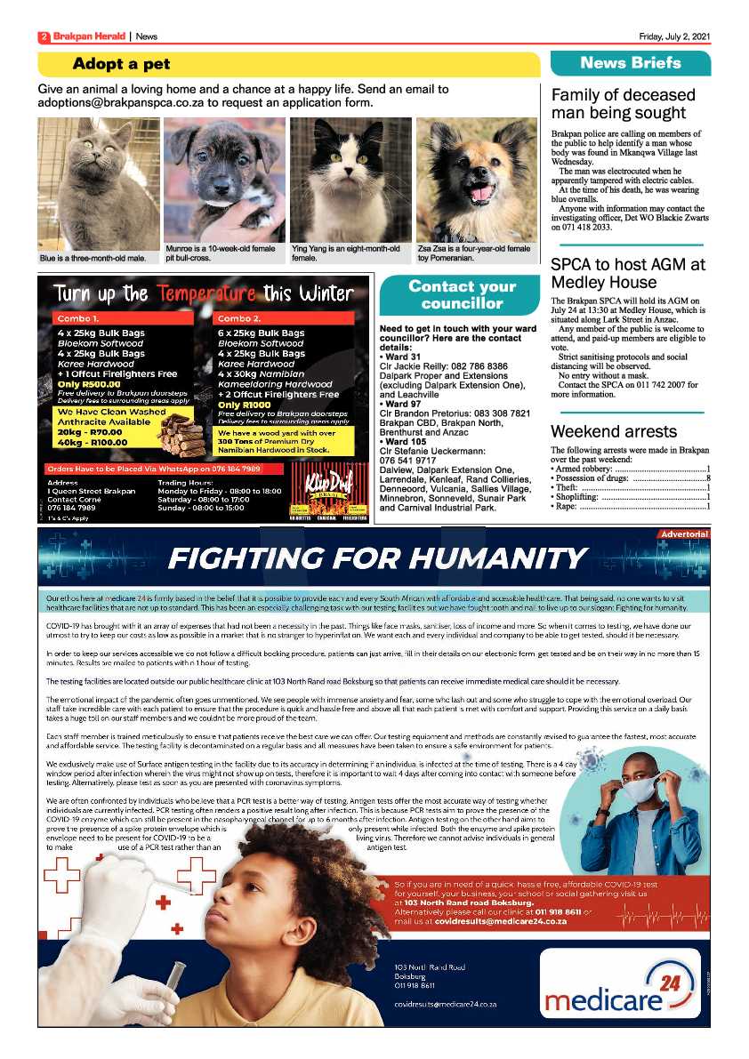 Brakpan Herald 02 July 2021 page 2