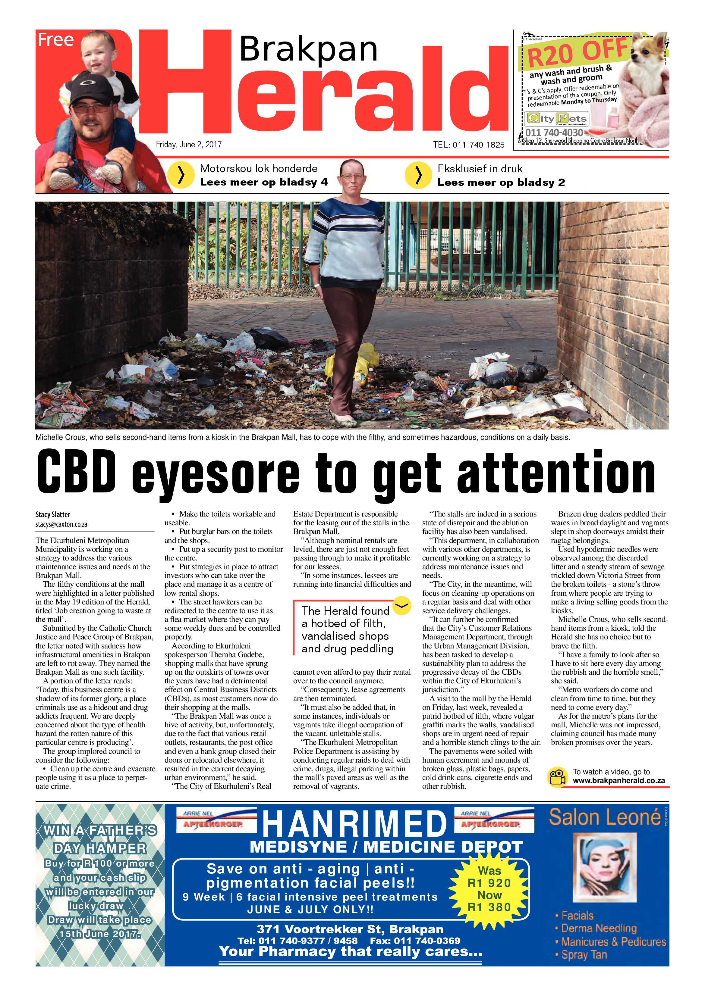 Brakpan Herald 02 June 2017 page 1