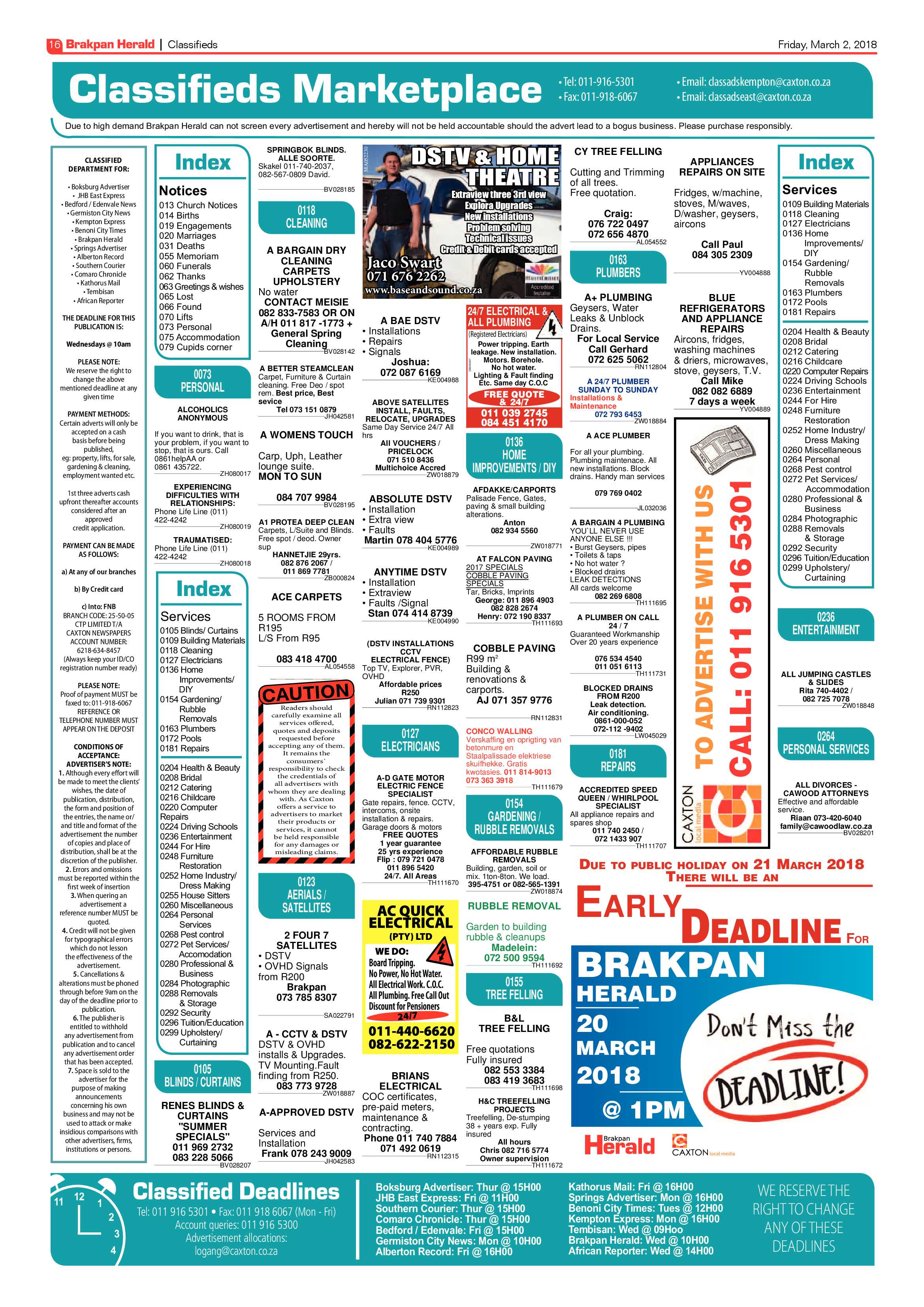 Brakpan Herald 02 March 2018 page 16