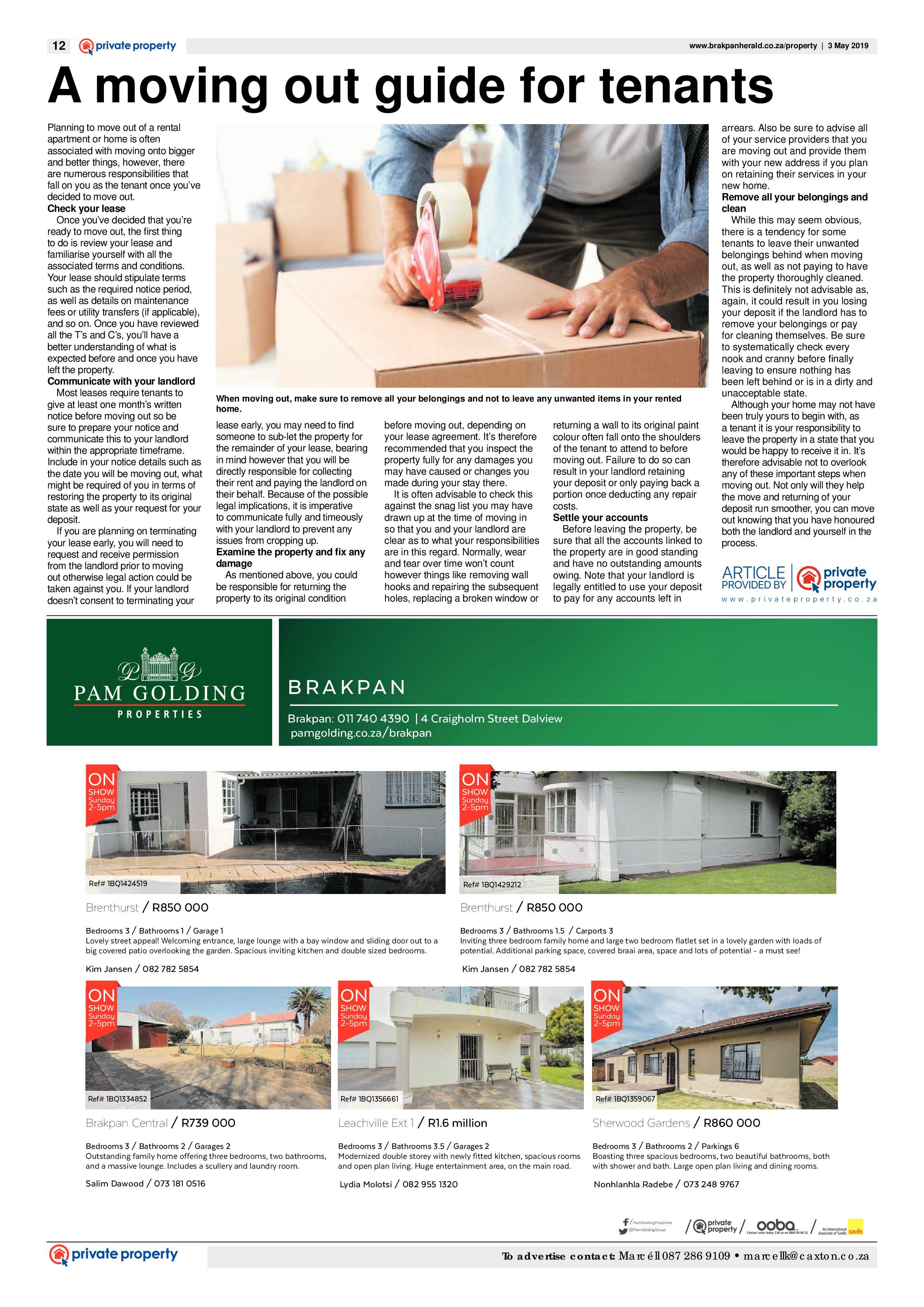 Brakpan Herald 03 May 2019 page 12