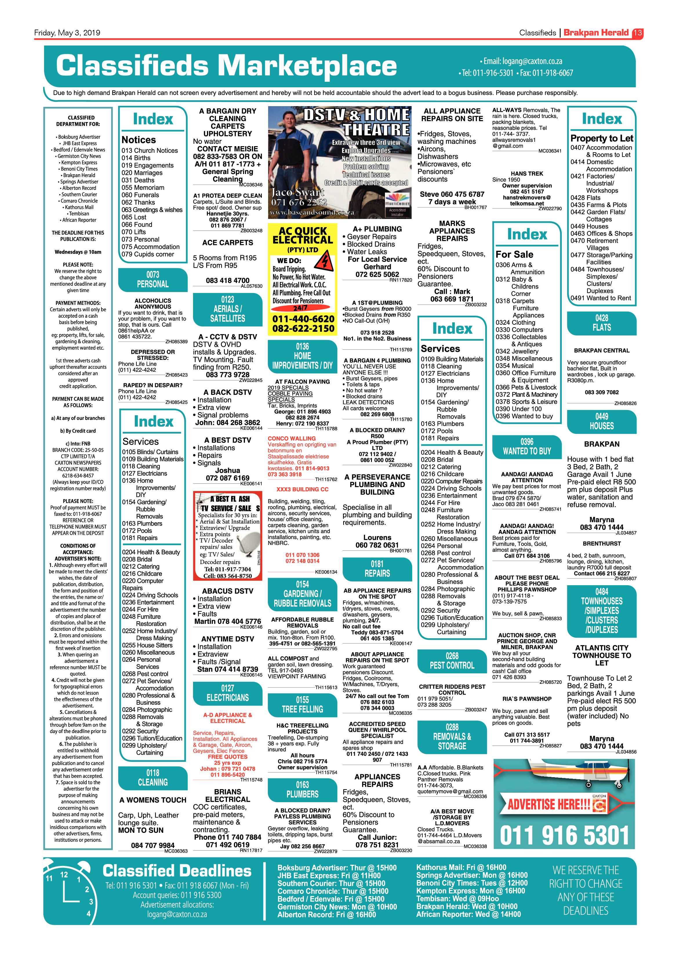 Brakpan Herald 03 May 2019 page 13
