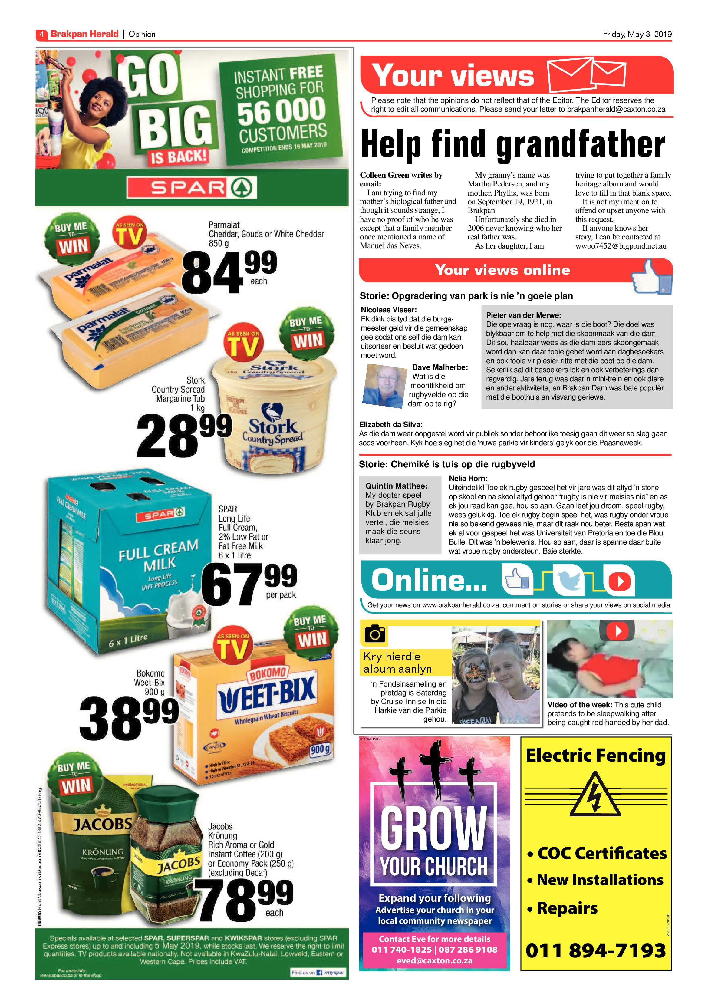 Brakpan Herald 03 May 2019 page 4
