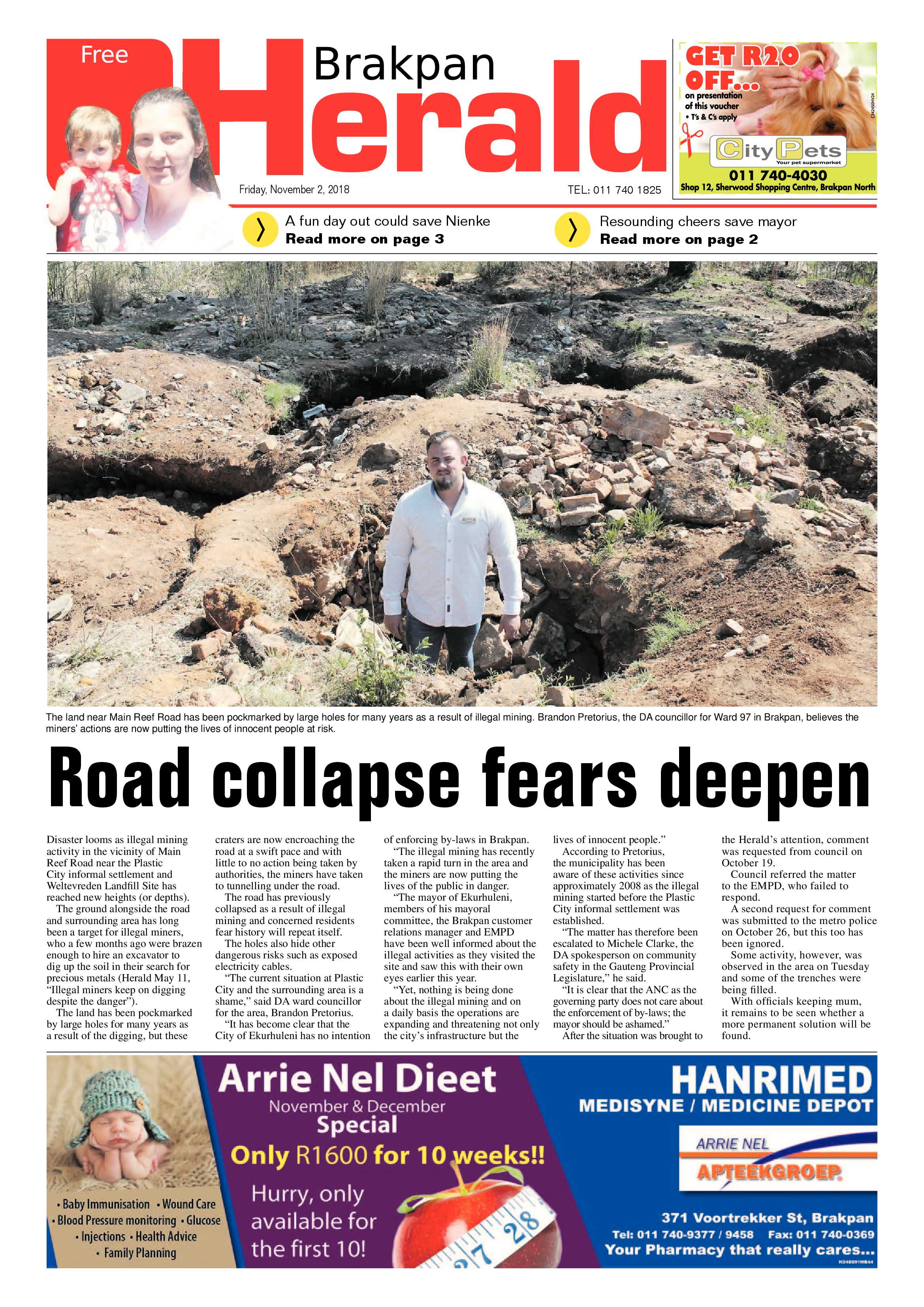 Brakpan Herald 02 November 2018 page 1