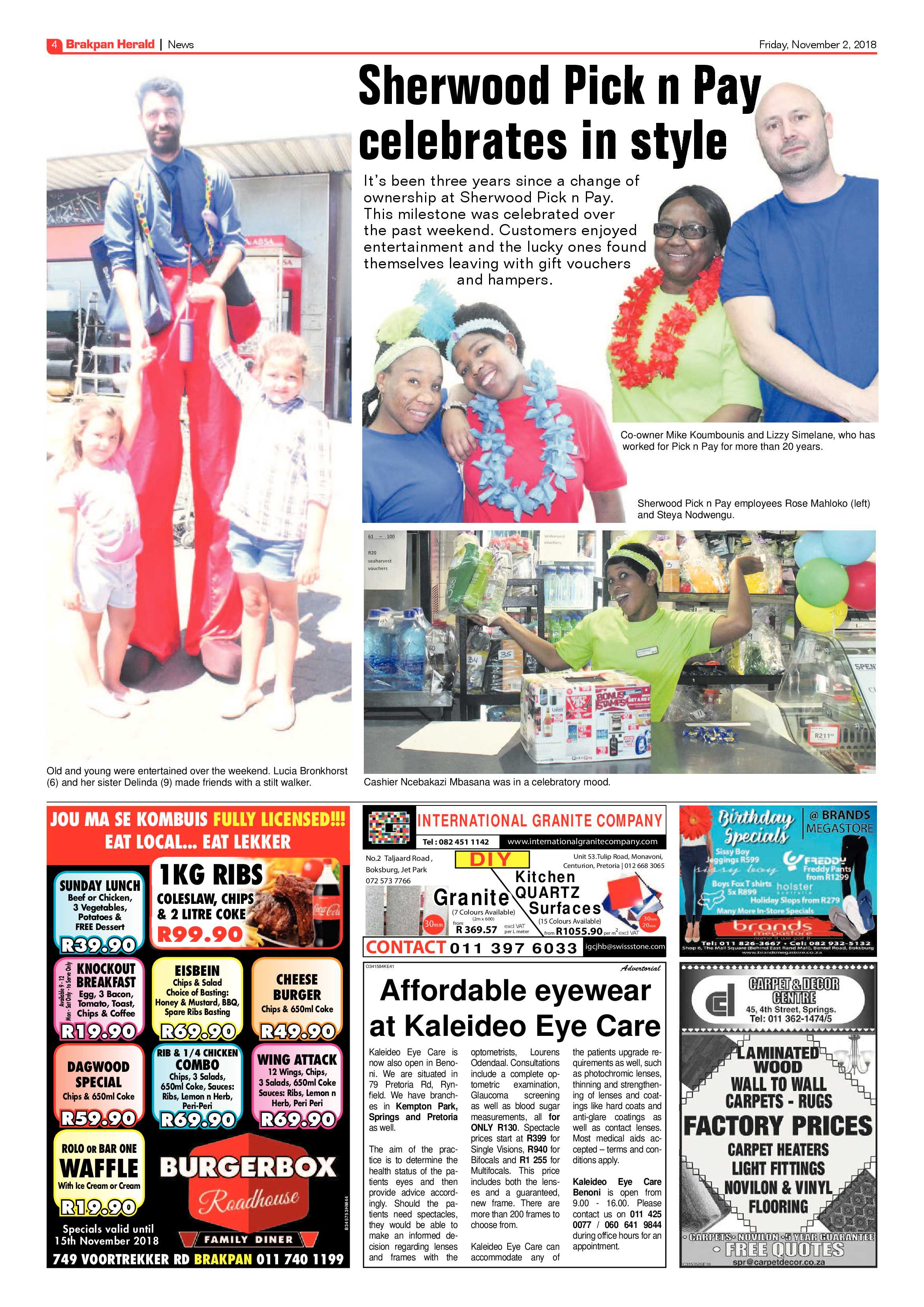 Brakpan Herald 02 November 2018 page 4