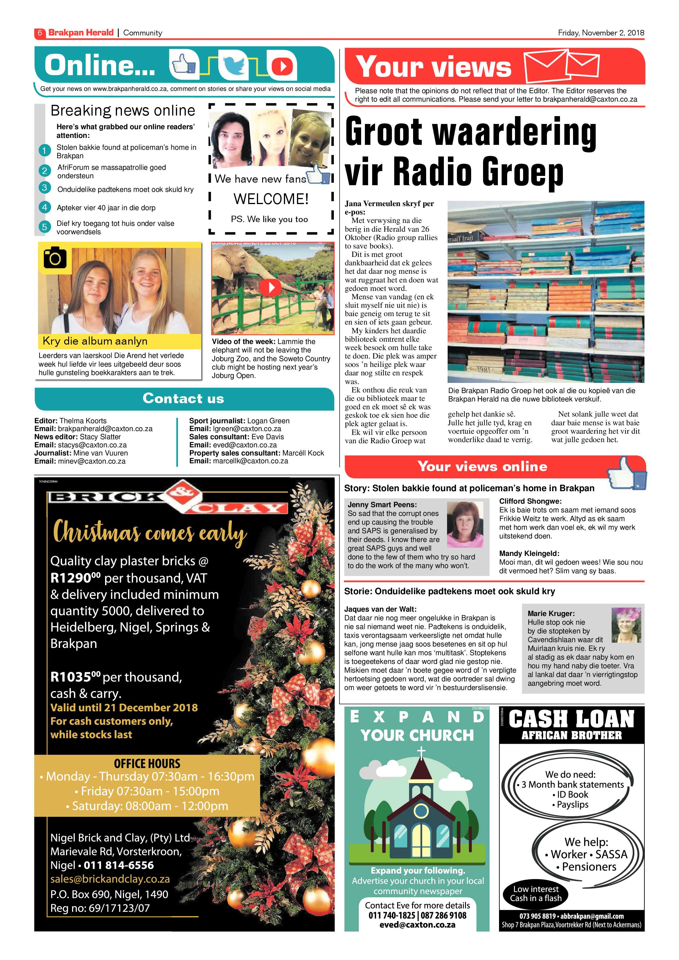 Brakpan Herald 02 November 2018 page 6