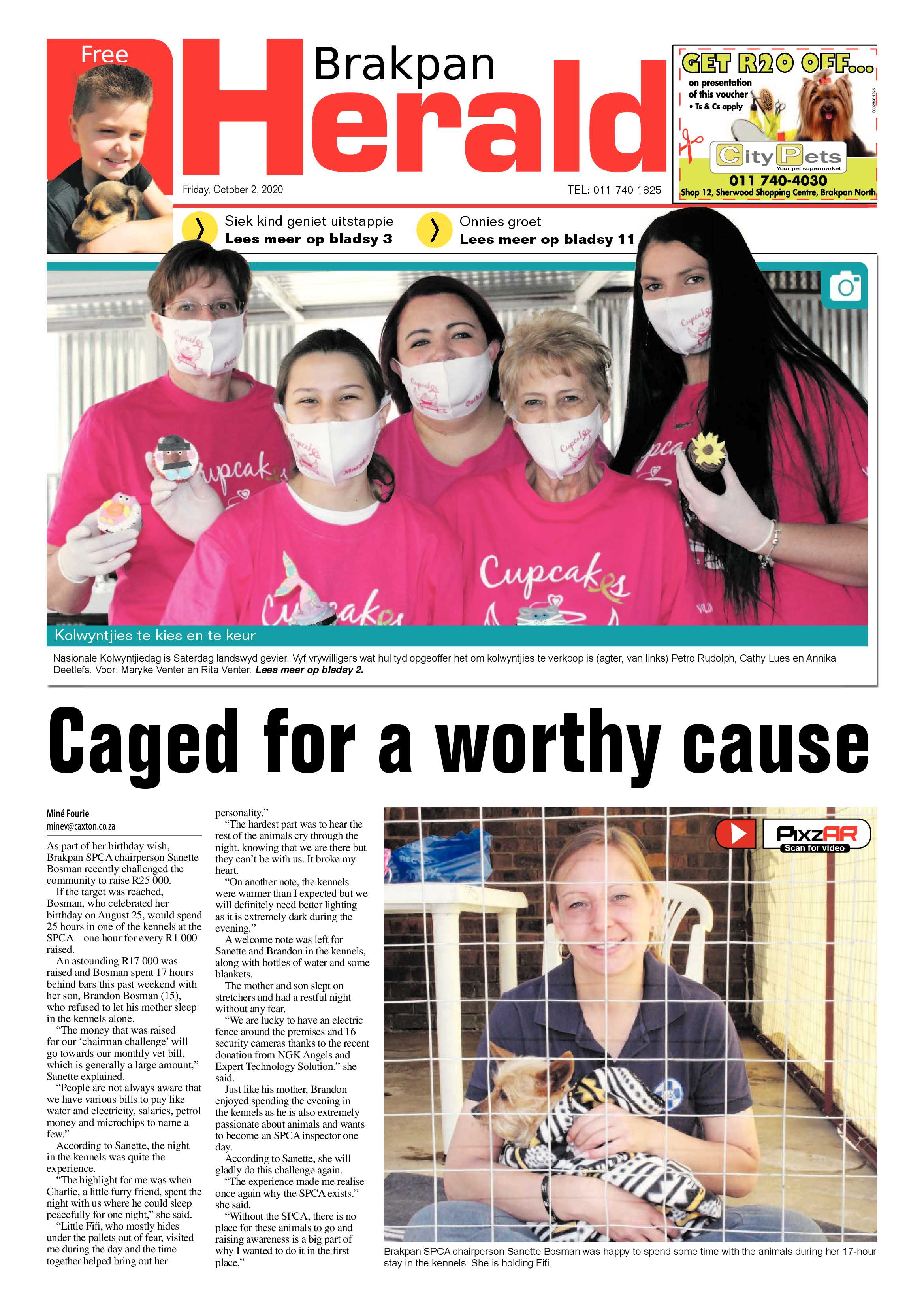 Brakpan Herald 02 October 2020 page 1