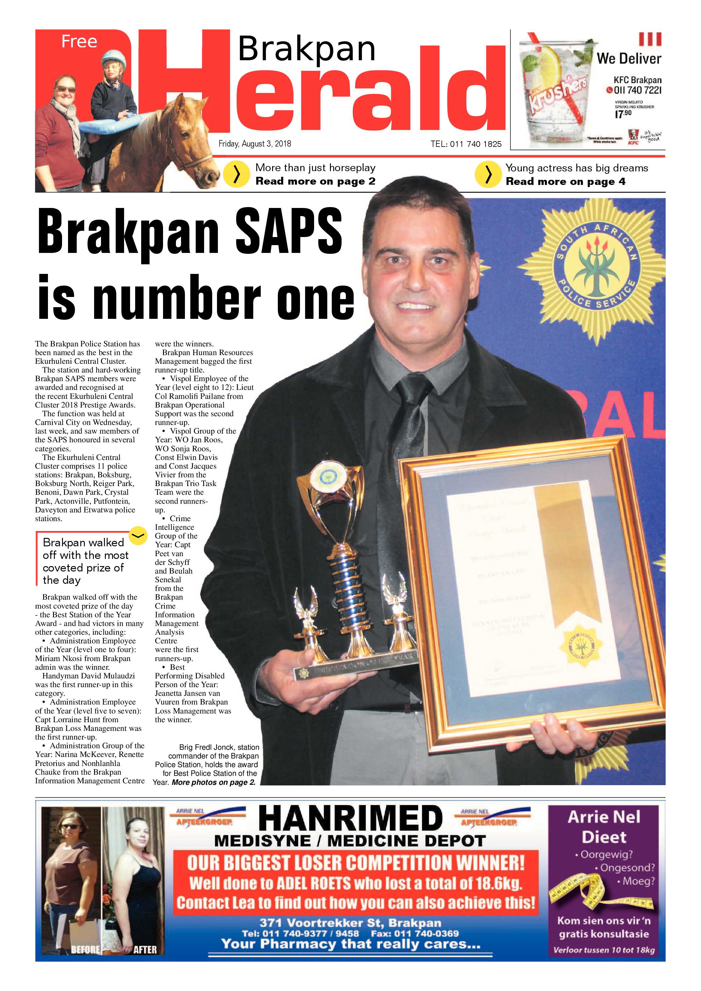Brakpan Herald 03 August 2018 page 1