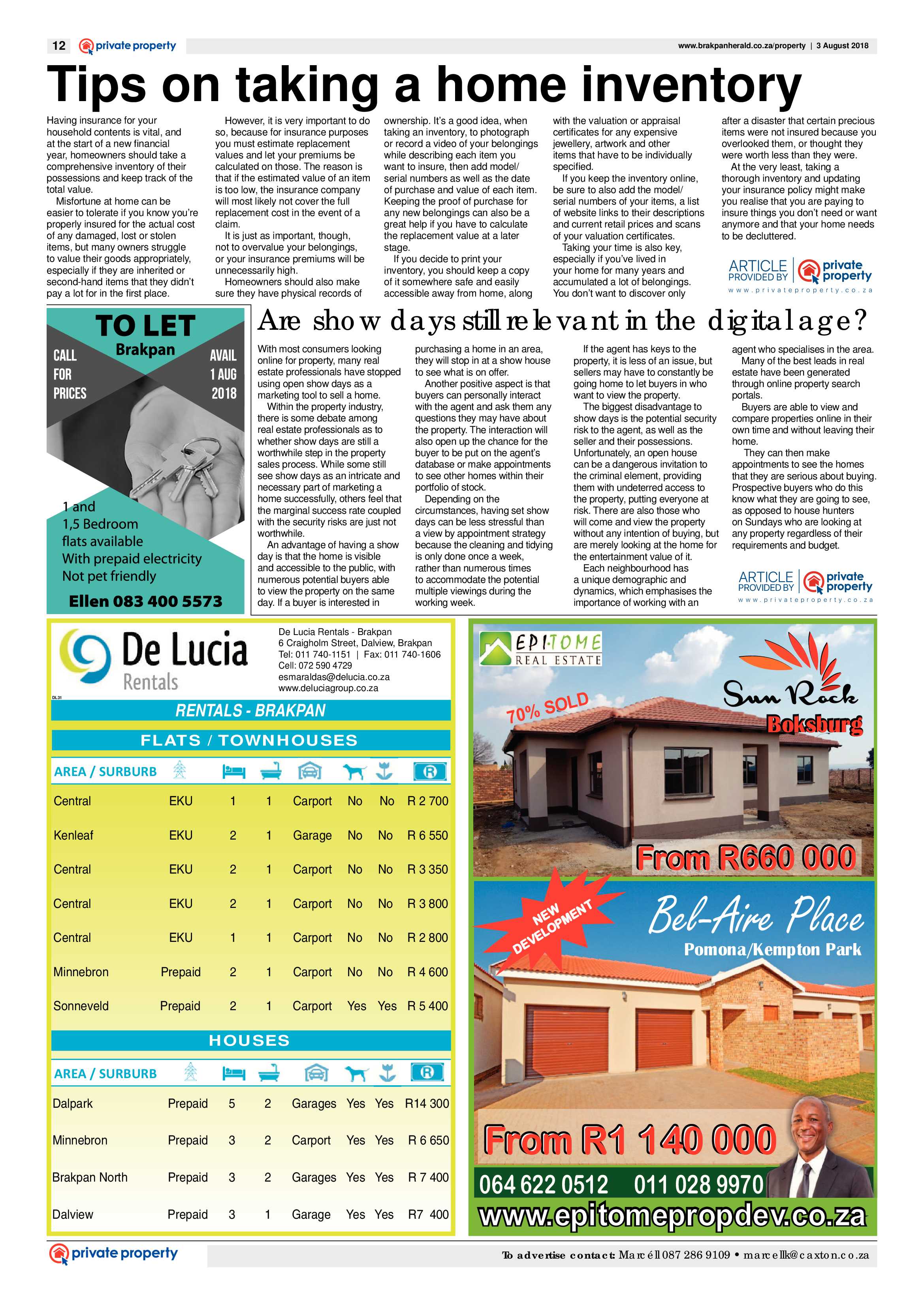 Brakpan Herald 03 August 2018 page 12
