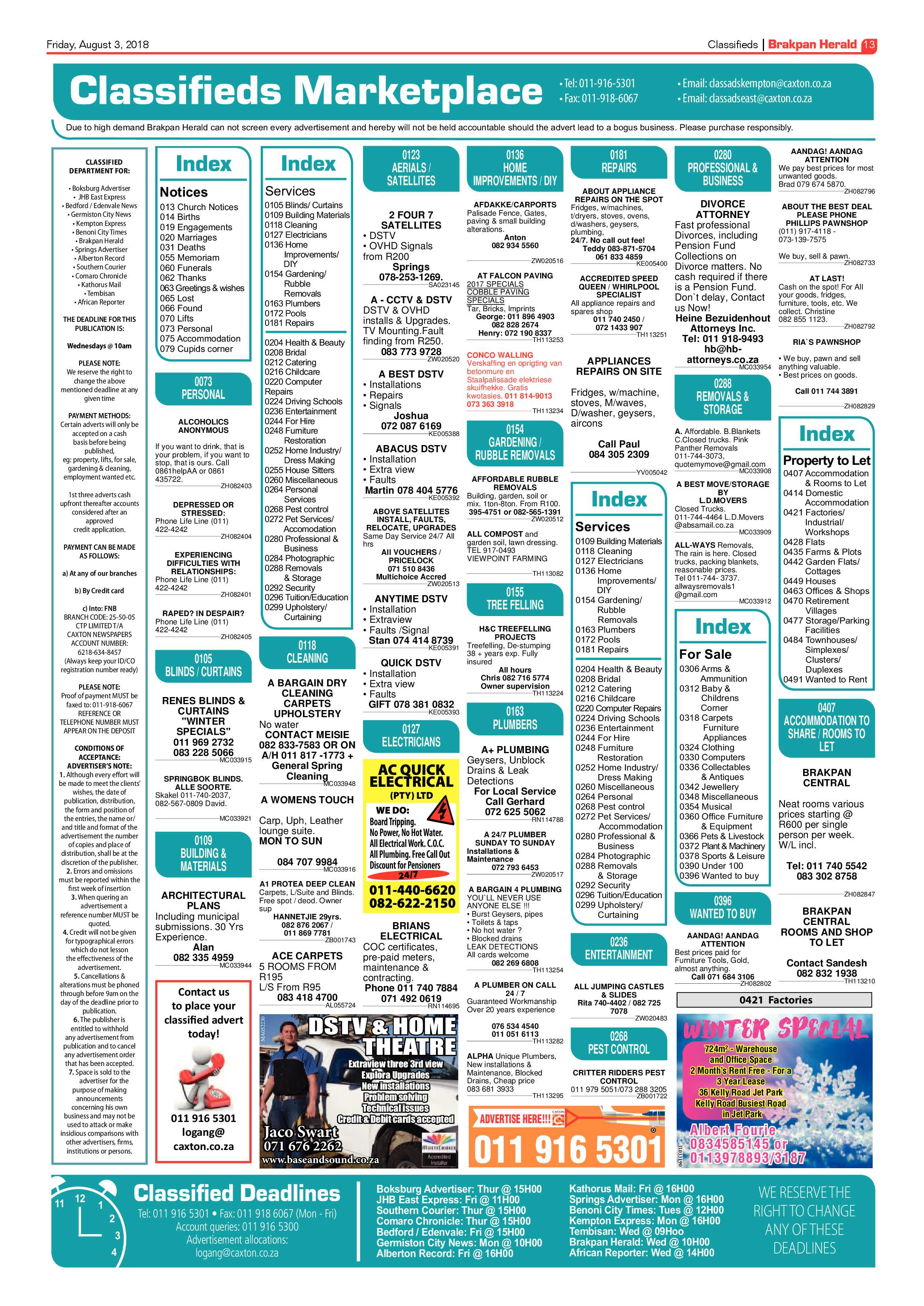Brakpan Herald 03 August 2018 page 13