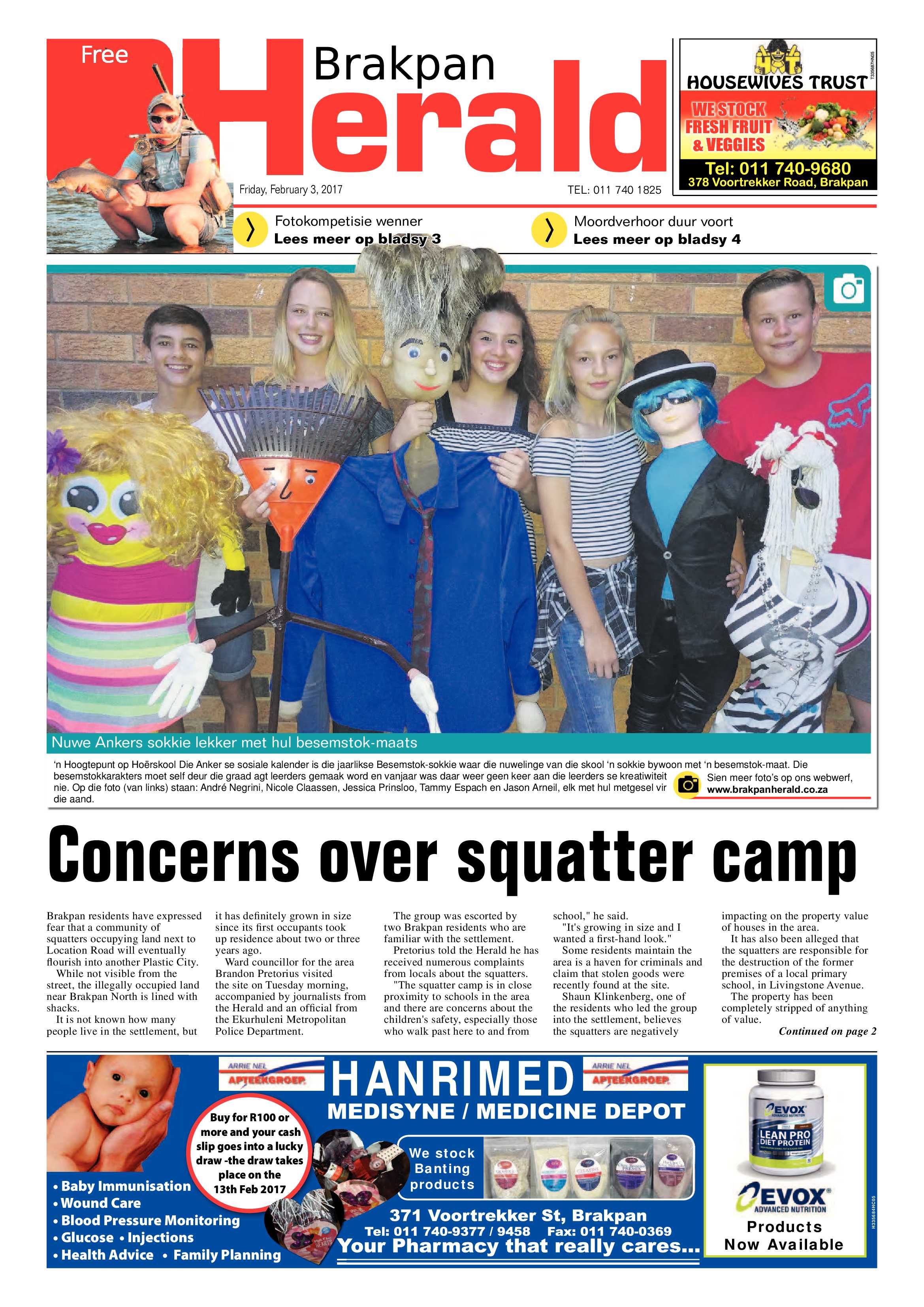 Brakpan Herald 03 February 2017 page 1
