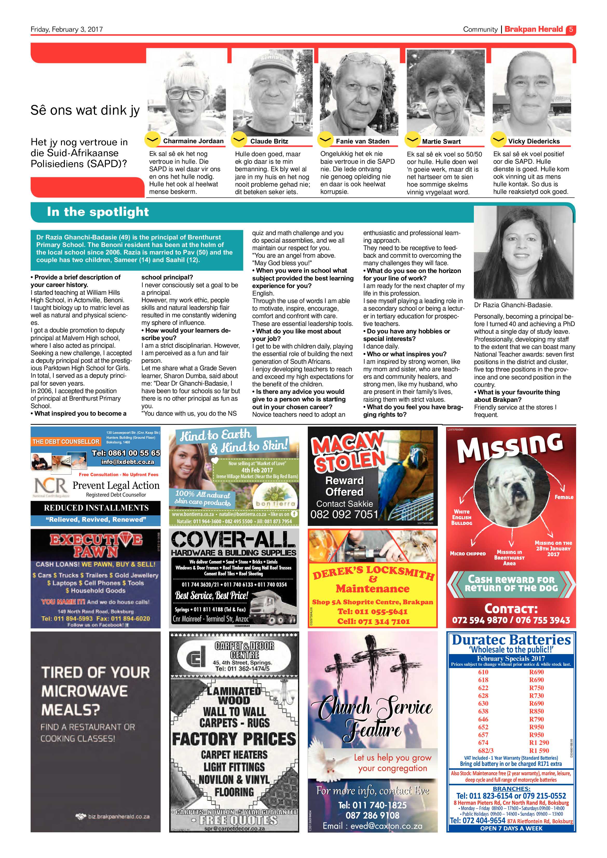 Brakpan Herald 03 February 2017 page 5