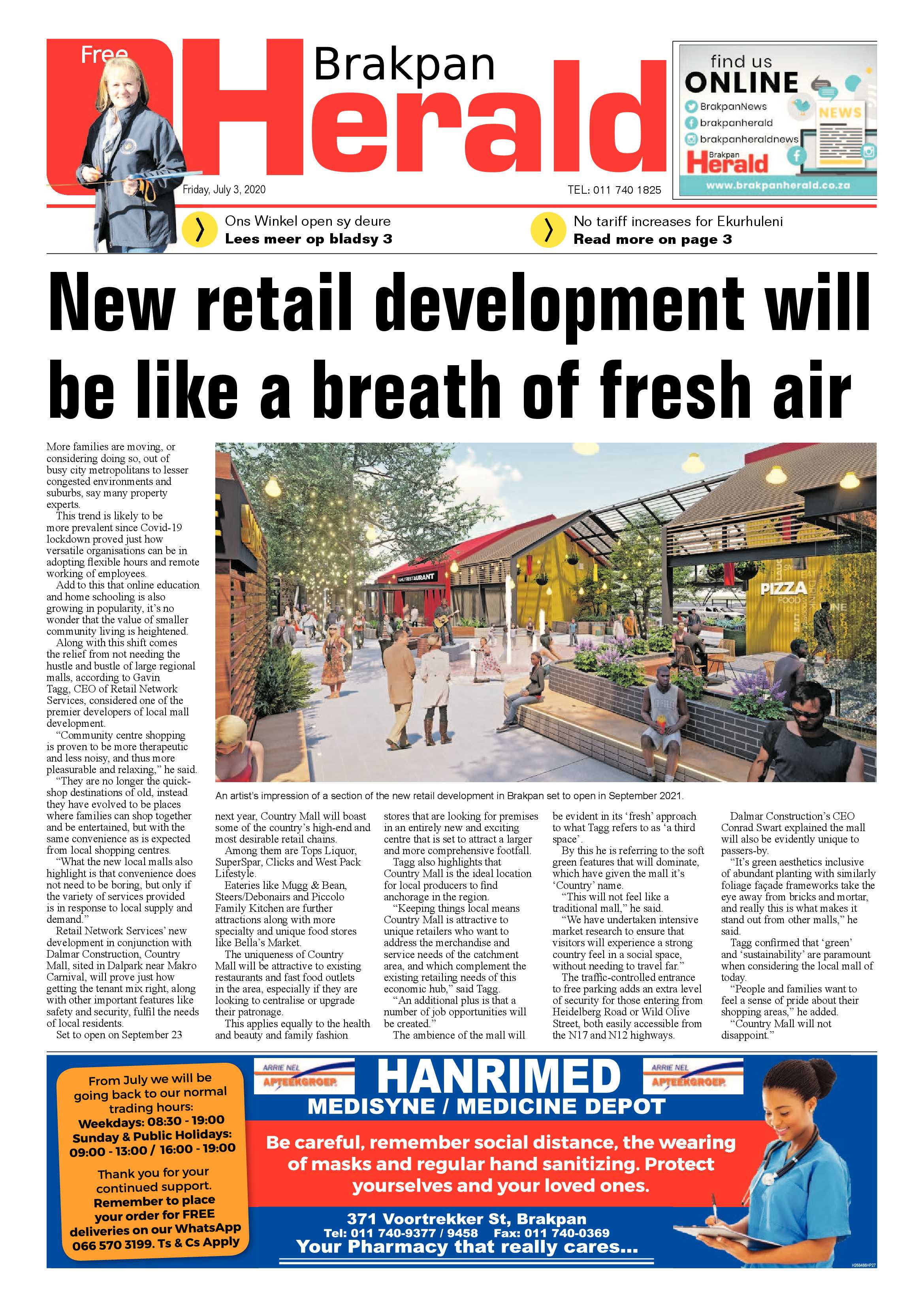 Brakpan Herald 03 July 2020 page 1