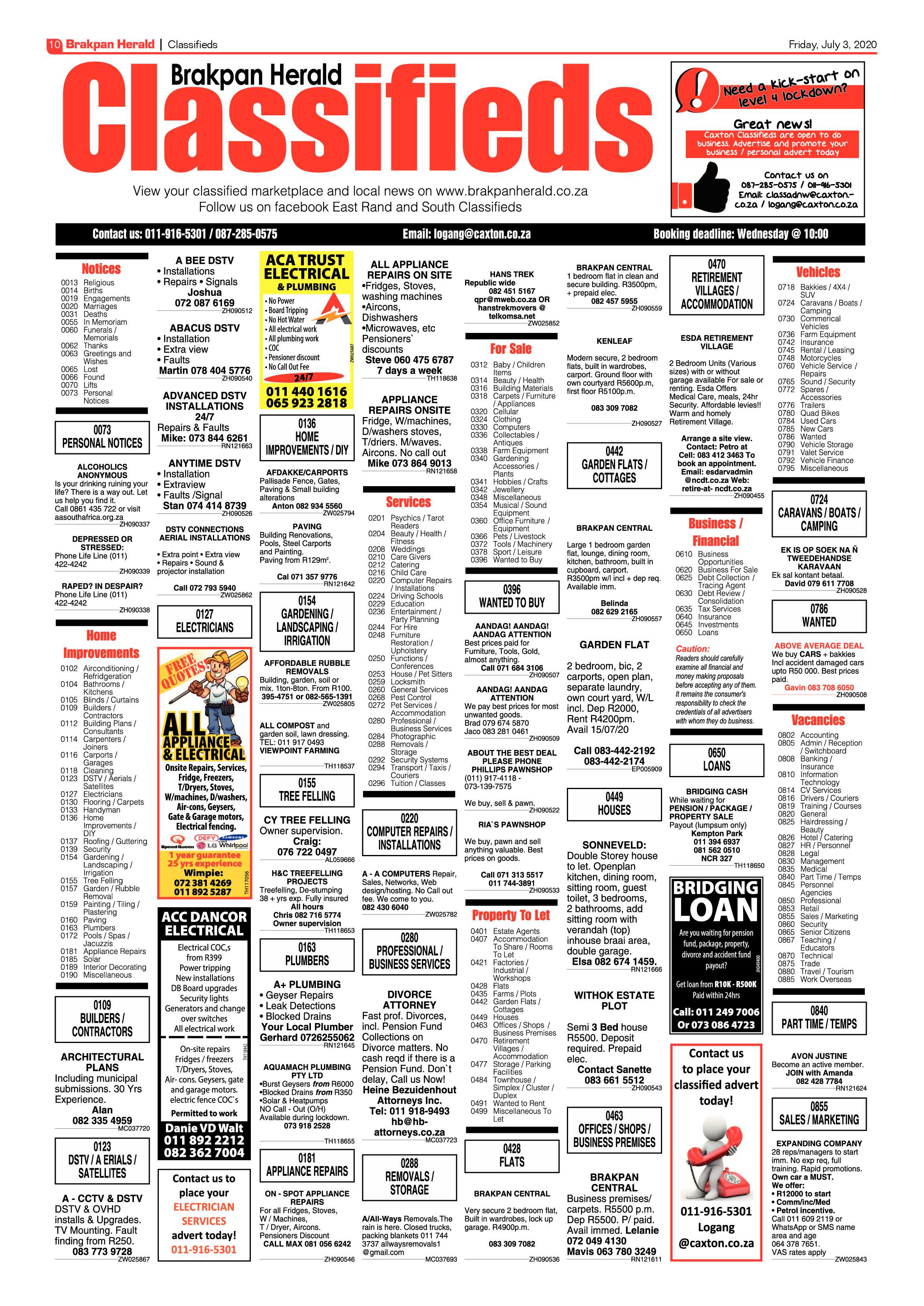 Brakpan Herald 03 July 2020 page 10