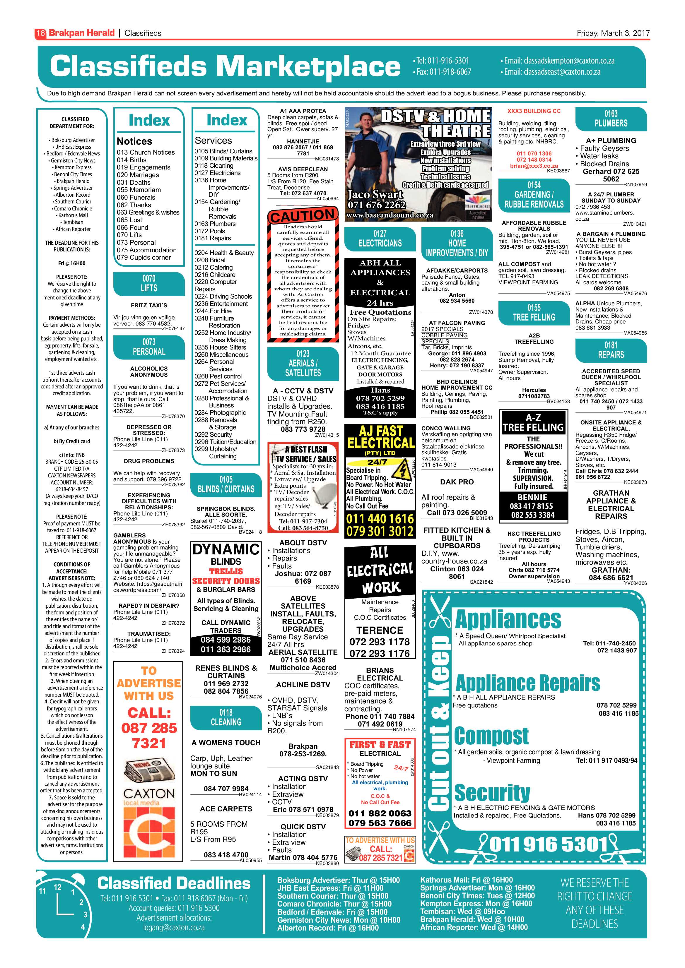 Brakpan Herald 03 March 2017 page 16
