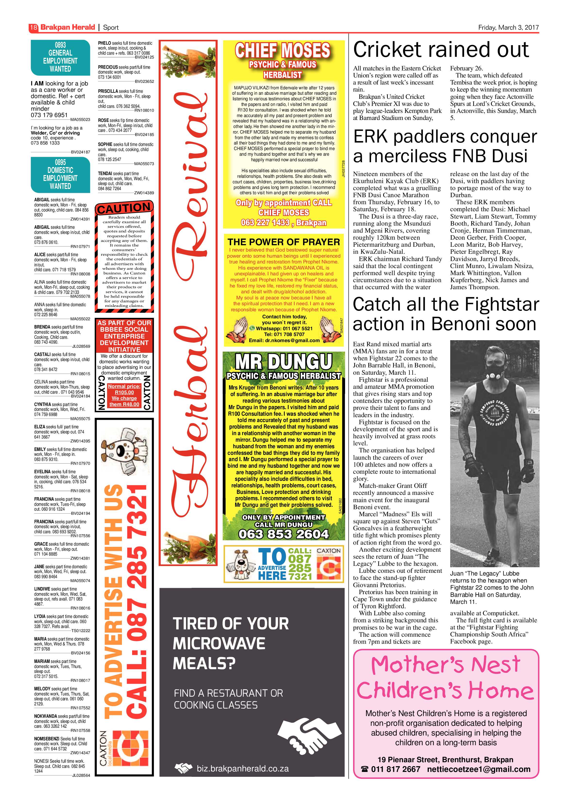 Brakpan Herald 03 March 2017 page 18