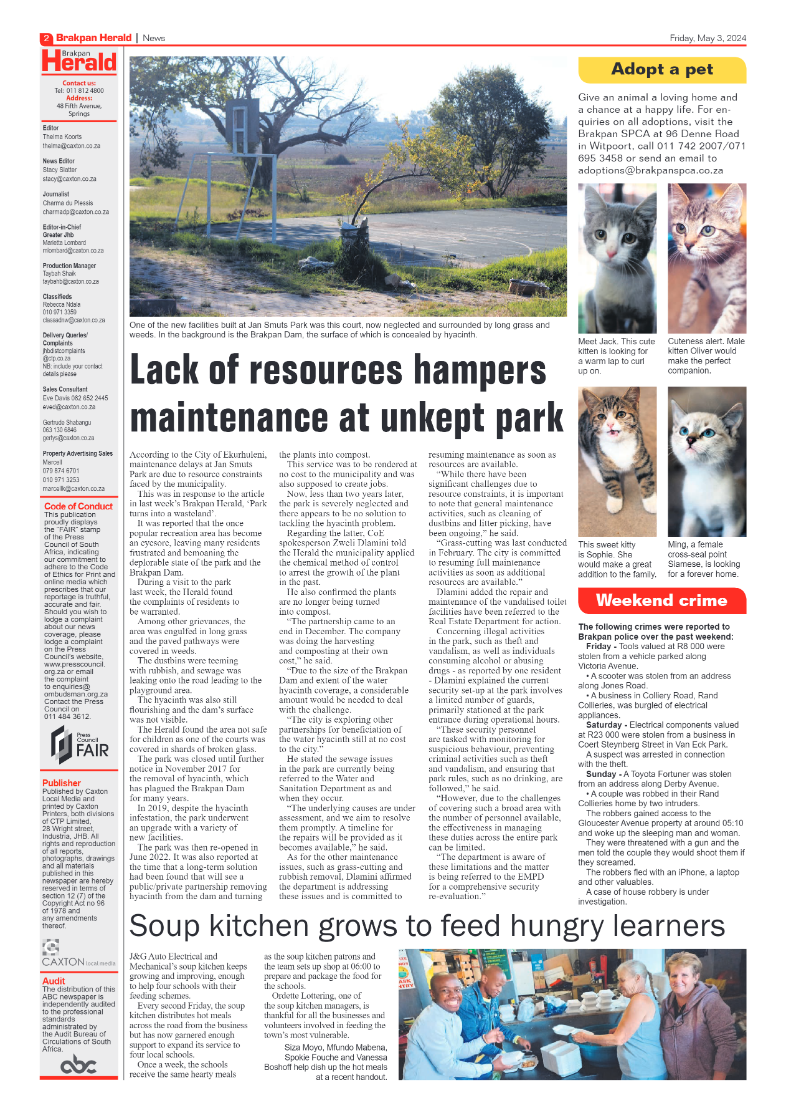 Brakpan Herald 03 May 2024 page 2