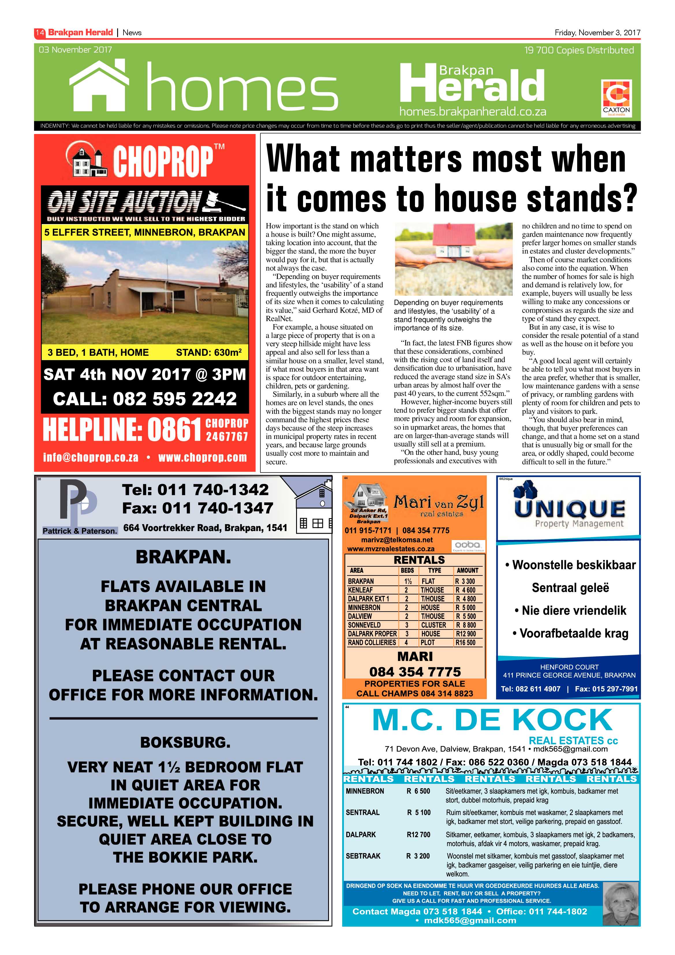Brakpan Herald 03 November 2017 page 14