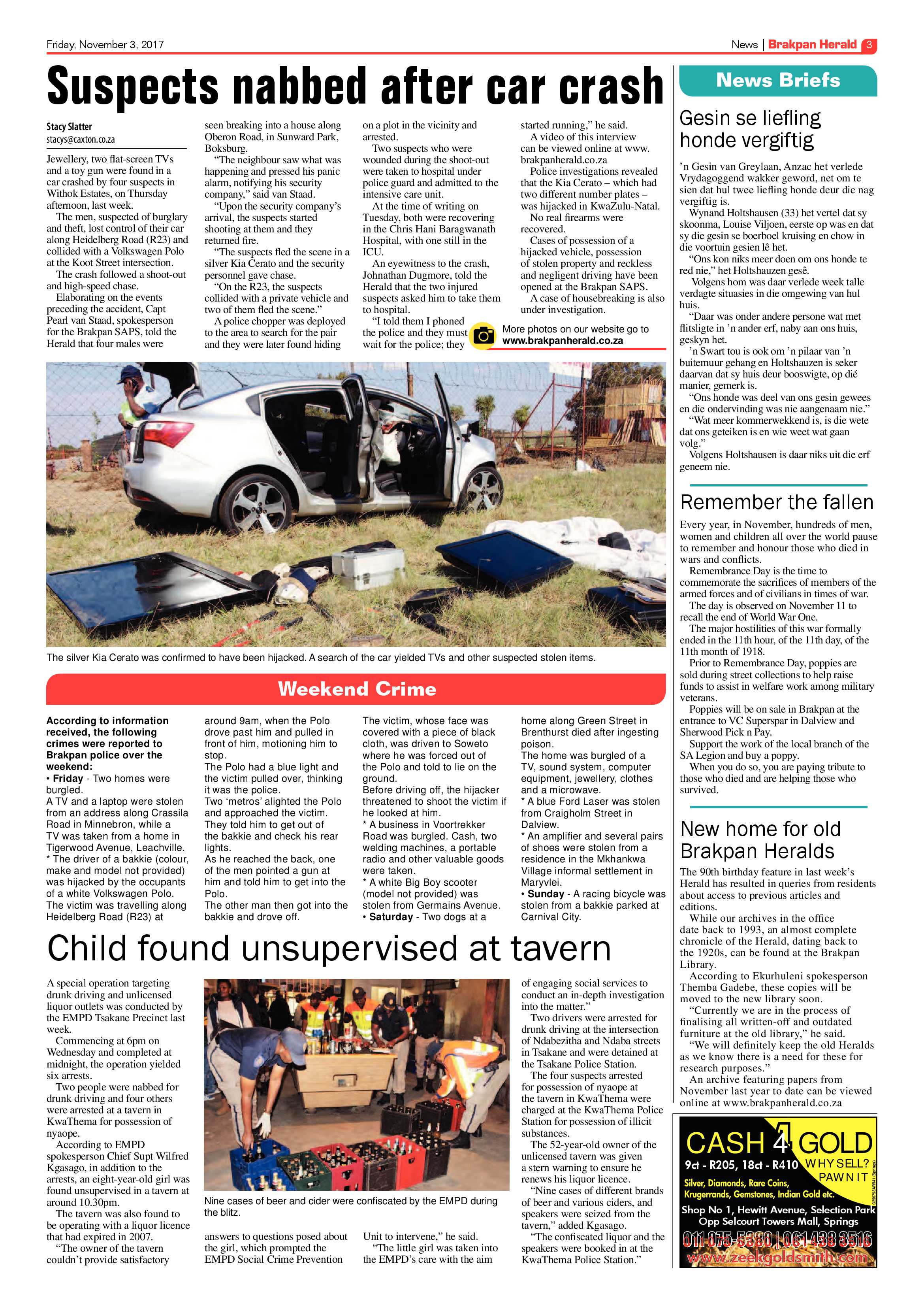 Brakpan Herald 03 November 2017 page 3