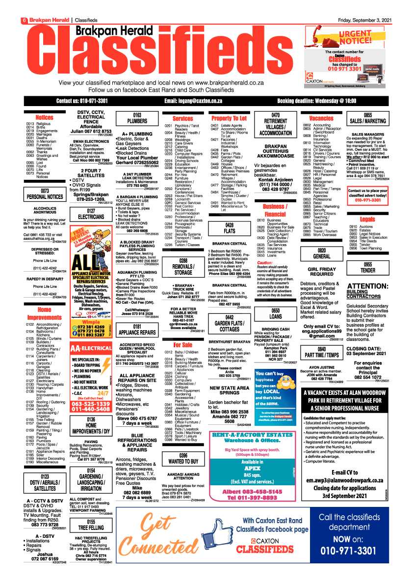 Brakpan Herald 03 September 2021 page 14