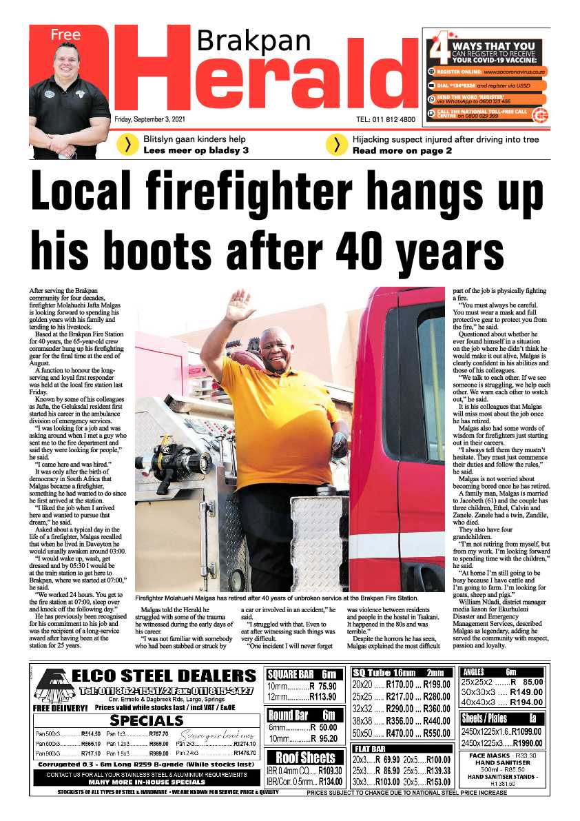 Brakpan Herald 03 September 2021 page 2