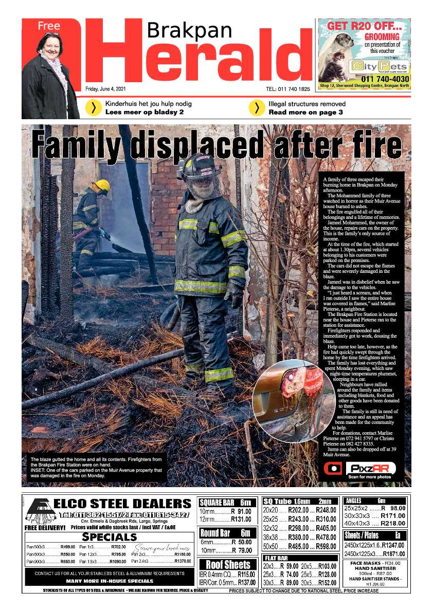 Brakpan Herald 04 June 2021 page 1