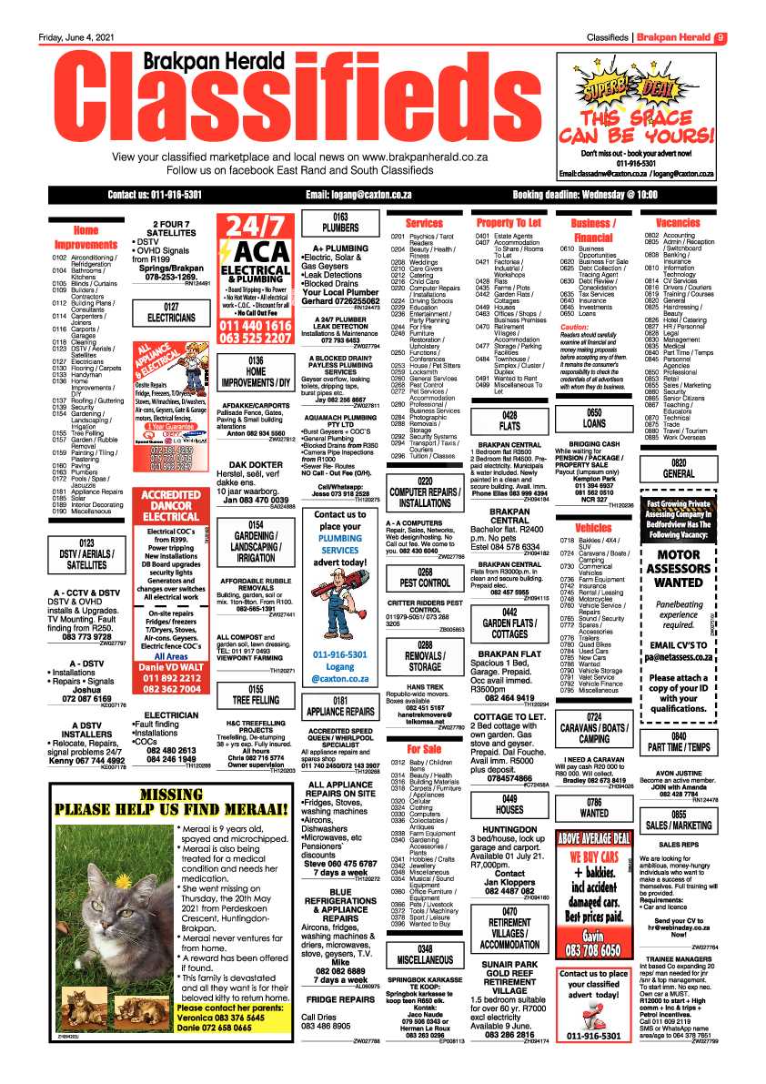 Brakpan Herald 04 June 2021 page 9